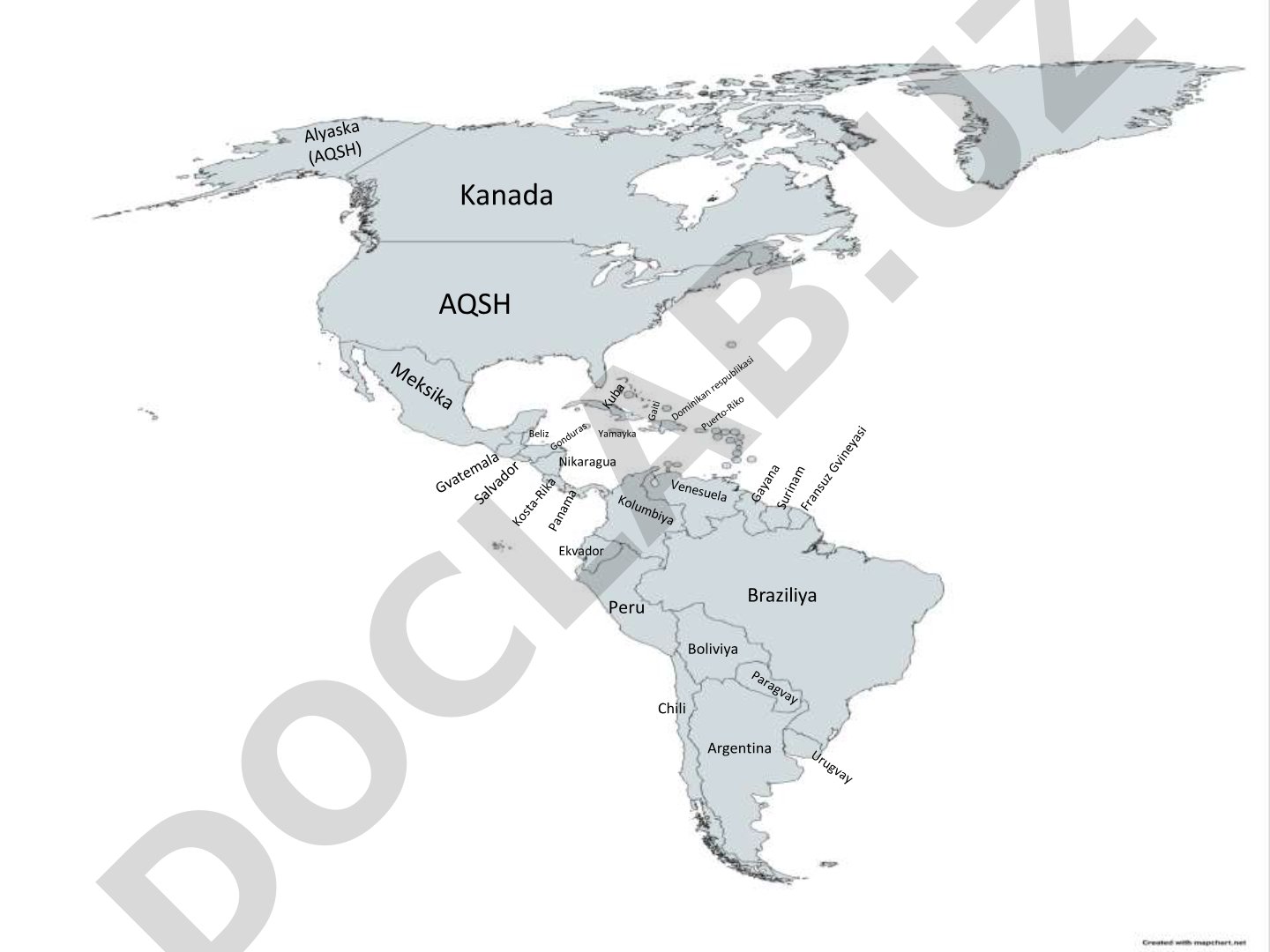 Amerika davlatlari ro'yxati