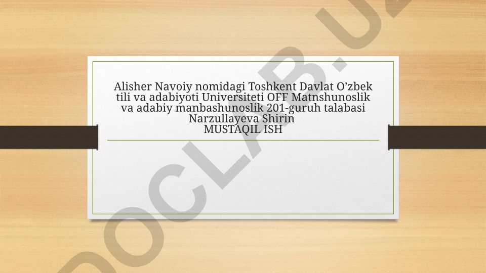 Kaykovsning “Qobusnoma” asari va uning pedagogik fikr taraqqiyotida tutgan o’rni