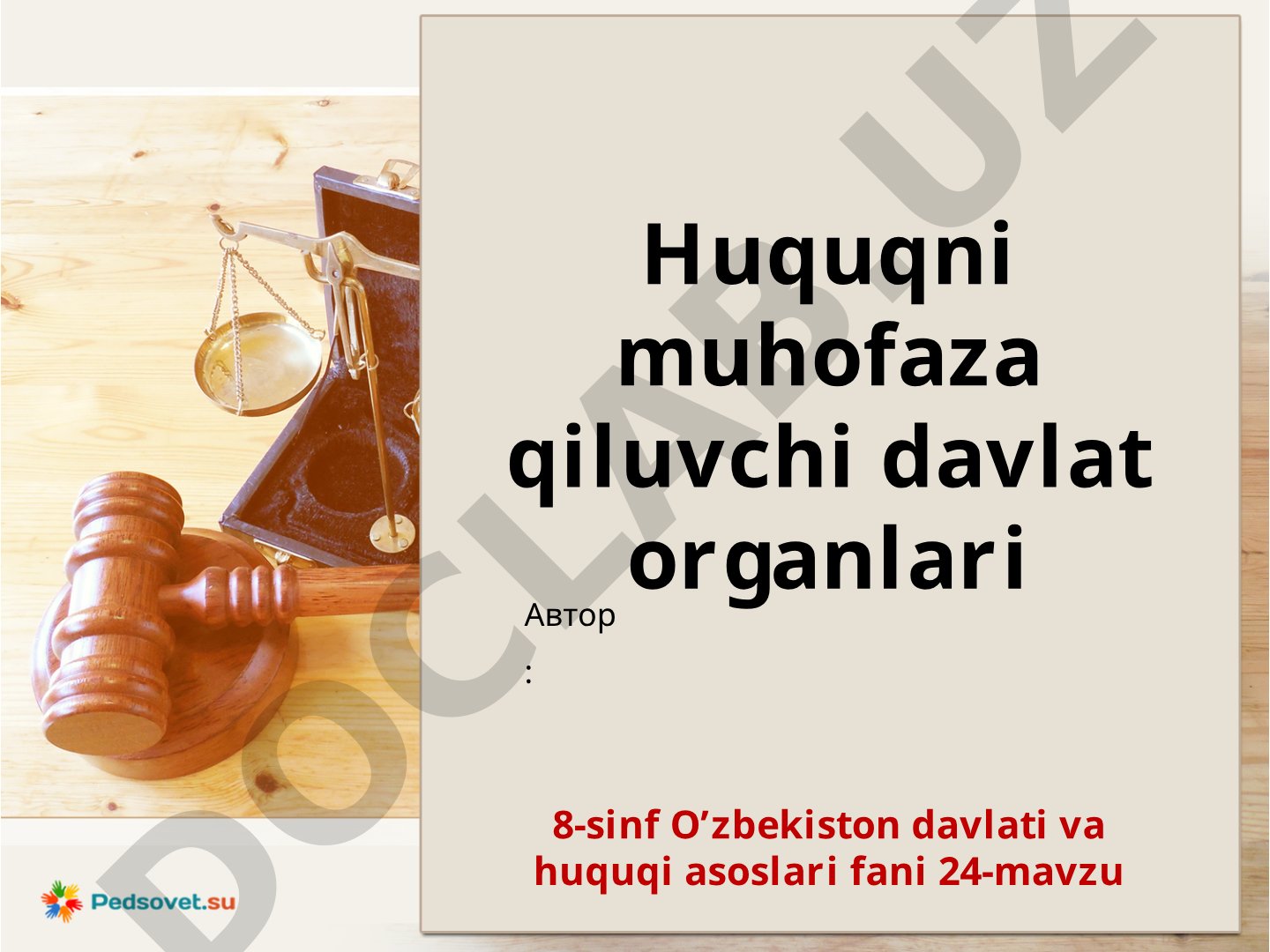 Huquqni muhofaza qiluvchi davlat organlari