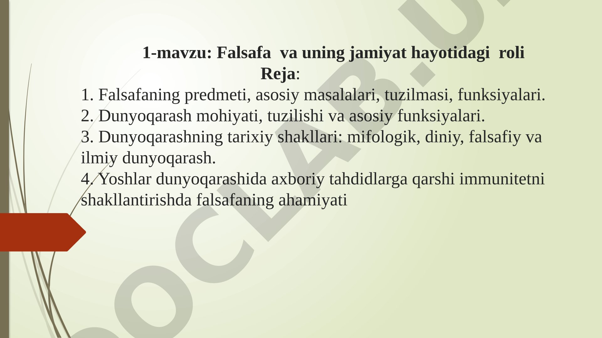 Falsafa va uning jamiyat hayotidagi roli