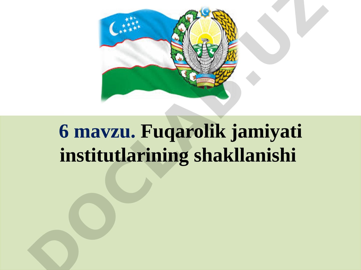 Fuqarolik jamiyati institutlarining shakllanishi