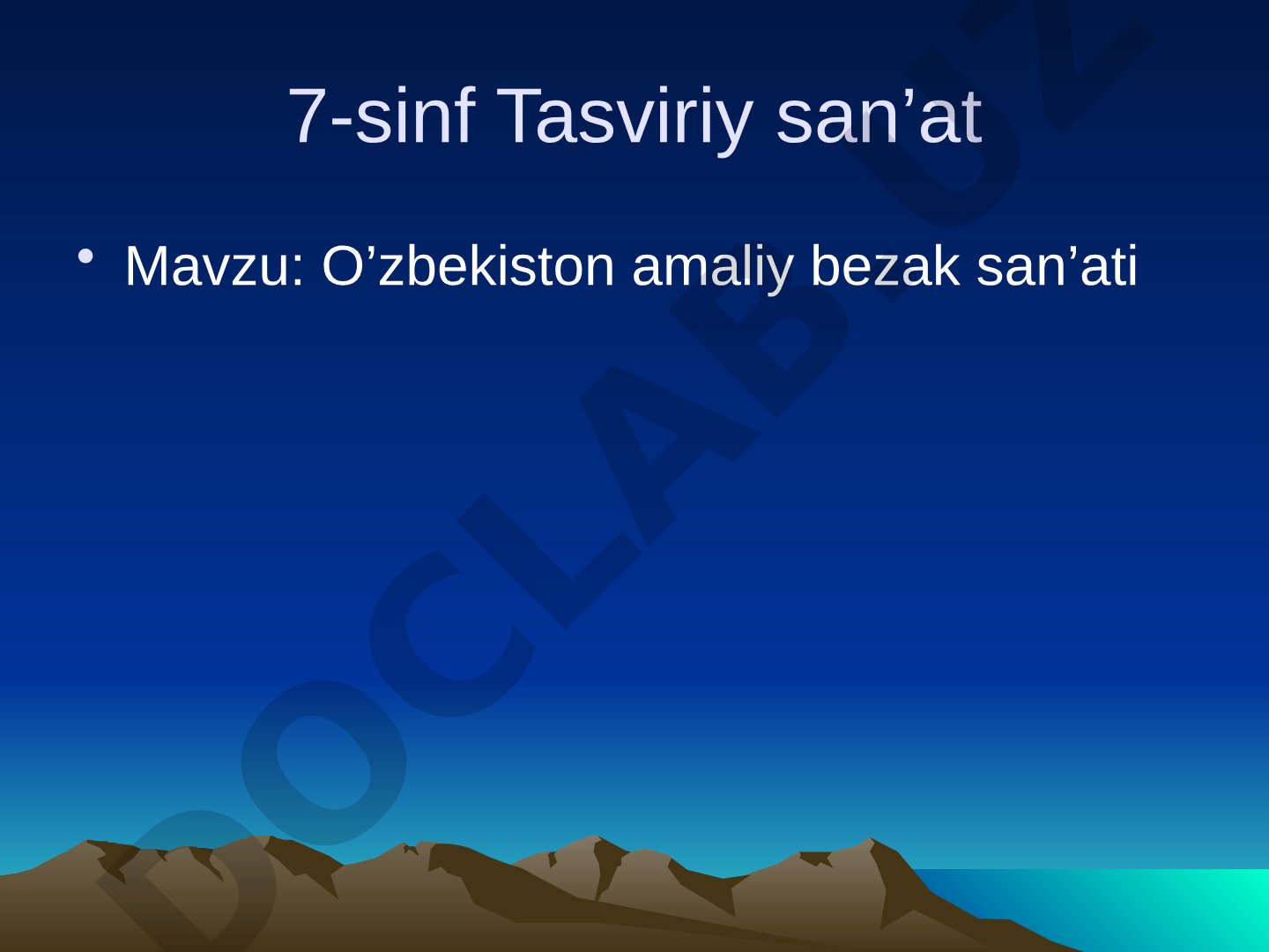 O'zbekiston amaliy bezak san'ati