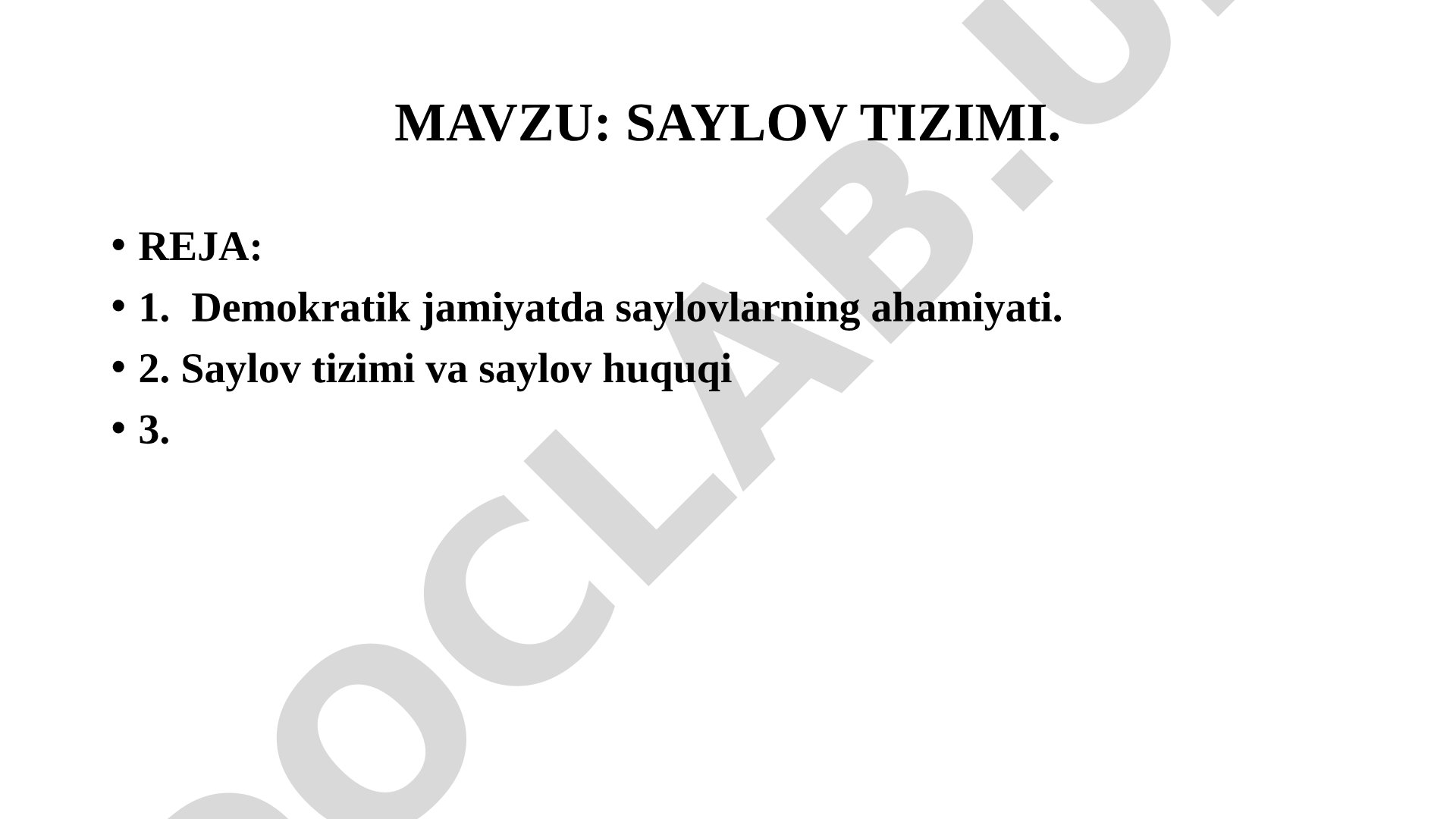 Saylov tizimi