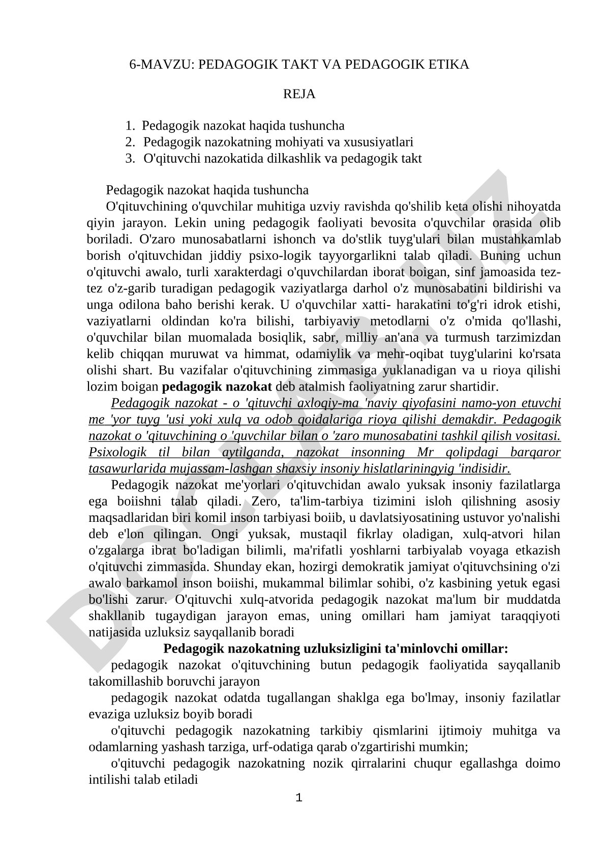 Pedagogik takt va pedagogik etika