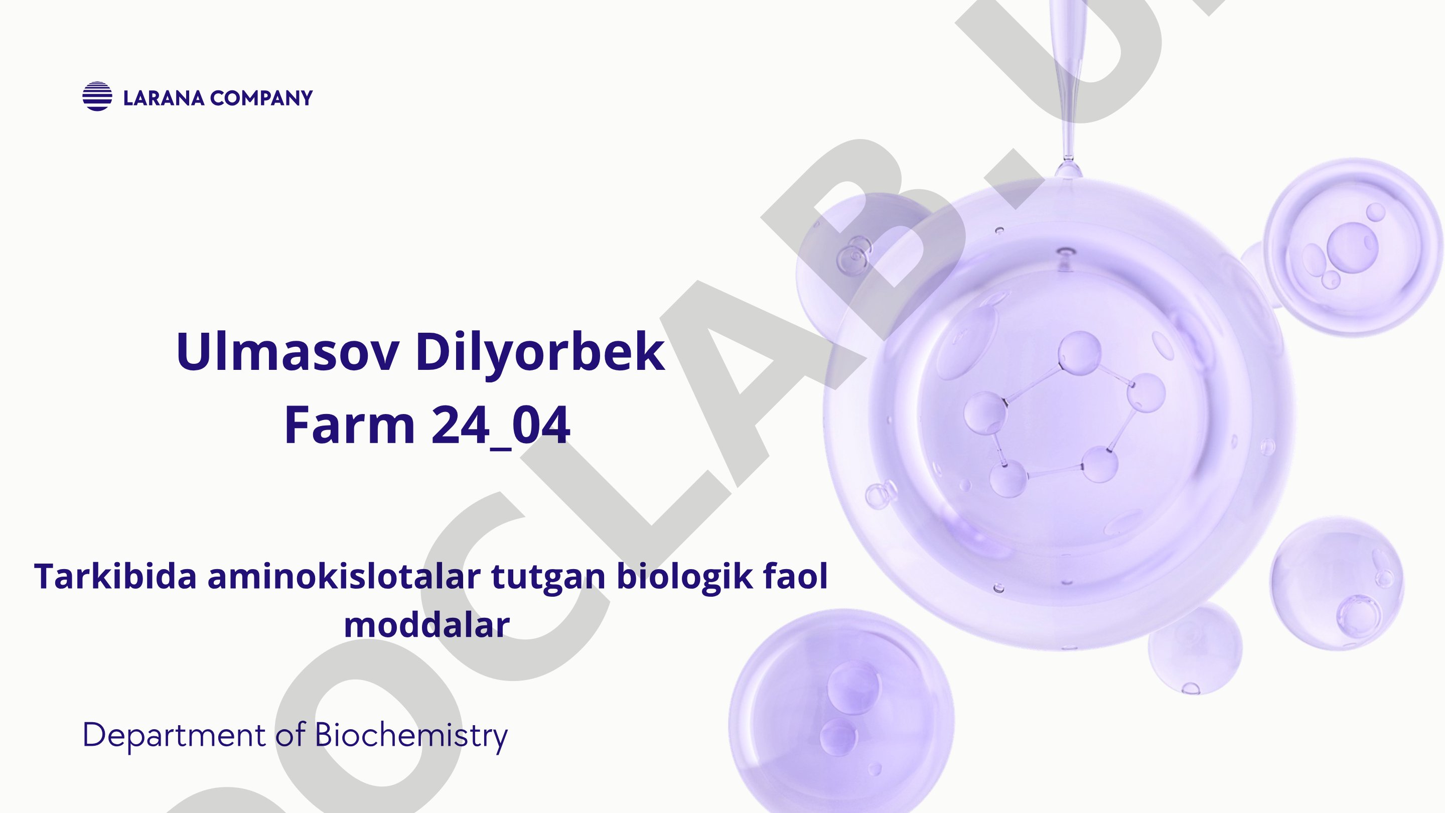 Tarkibida aminokislotalar tutgan biologik faol moddalar
