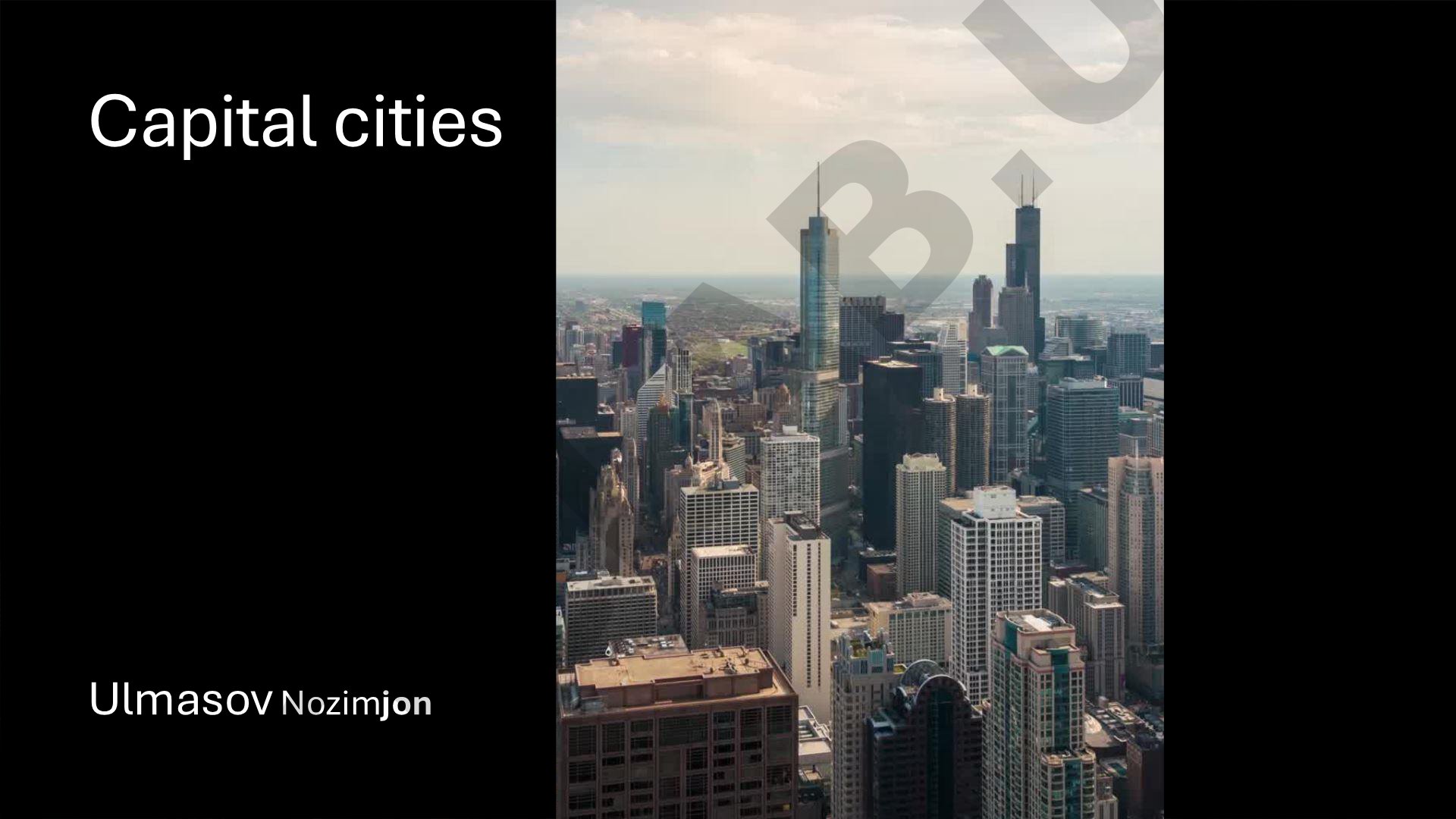 Capital cities of the world