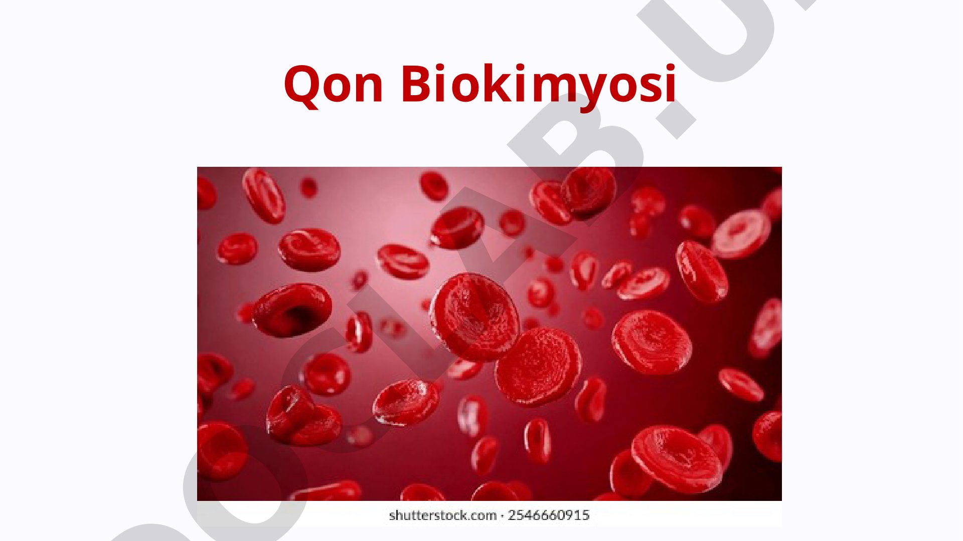 Qon biokimyosi: qon hujayralari, plazma va xususiyatlari
