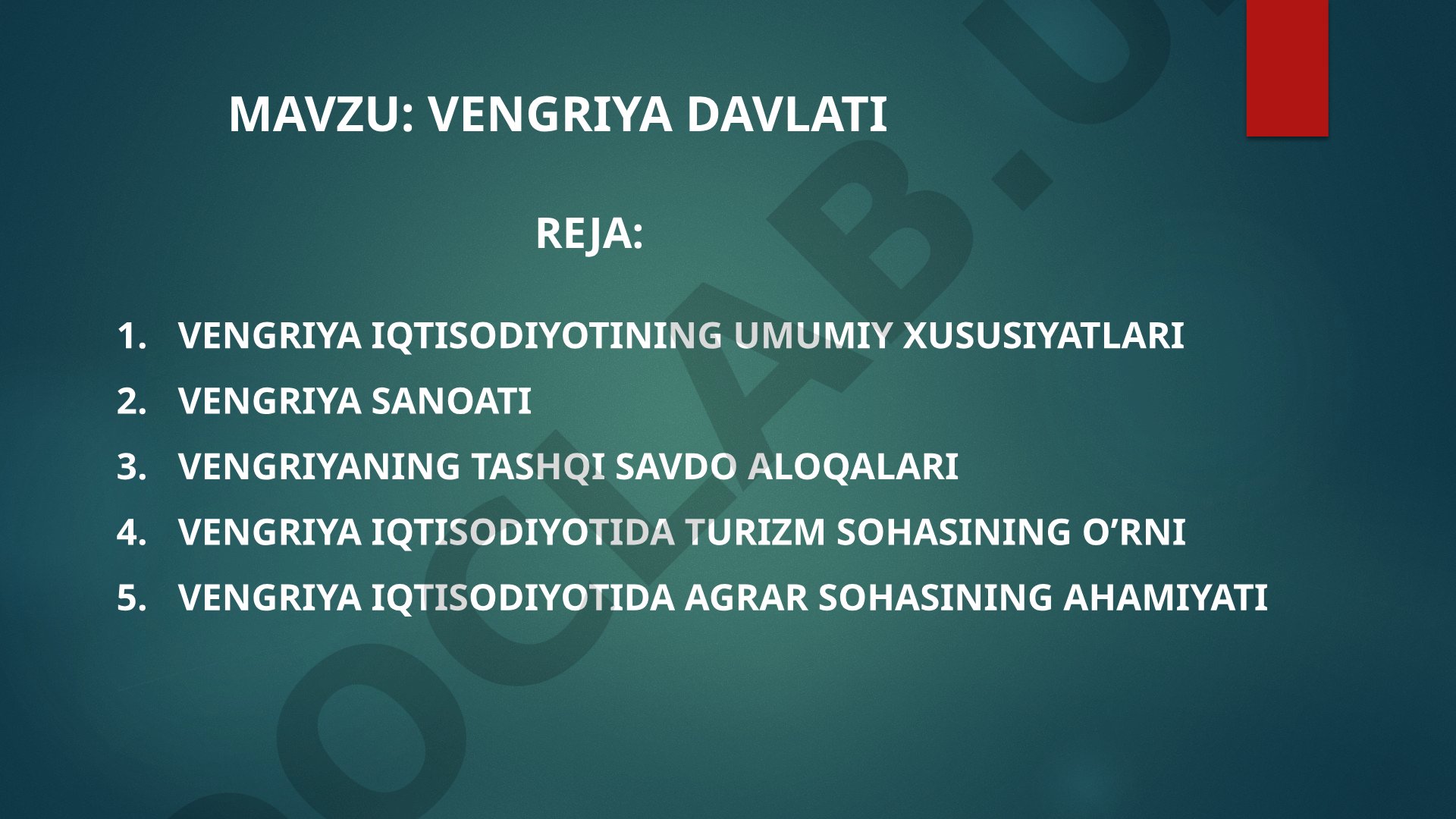 VENGRIYA DAVLATI