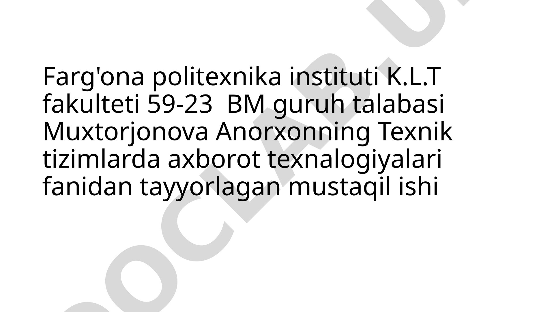 Avtomobillashtirilgan loyihalash tizimlarida texnik detallarni loyihalash