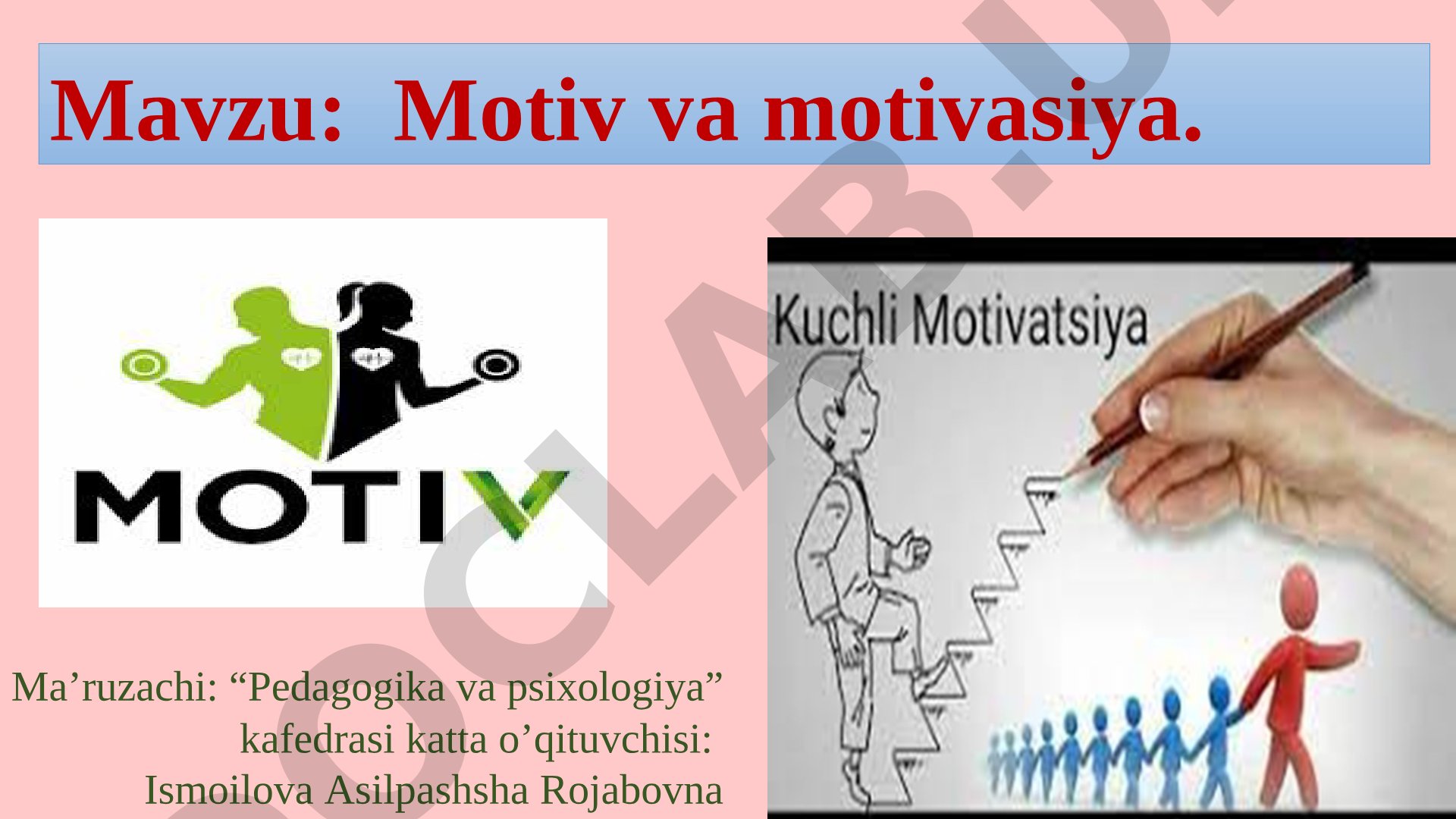 Motiv va motivasiya