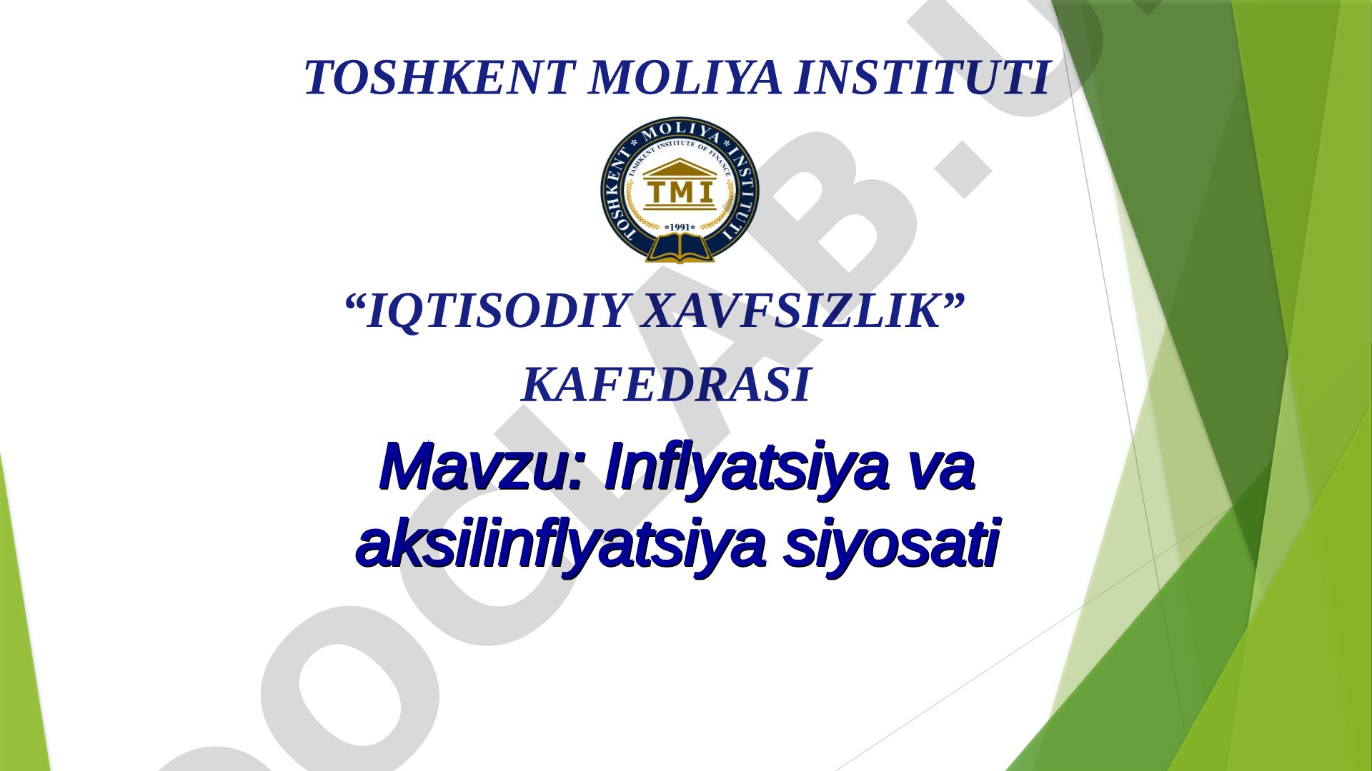 Inflyatsiya va aksilinflyatsiya siyosati