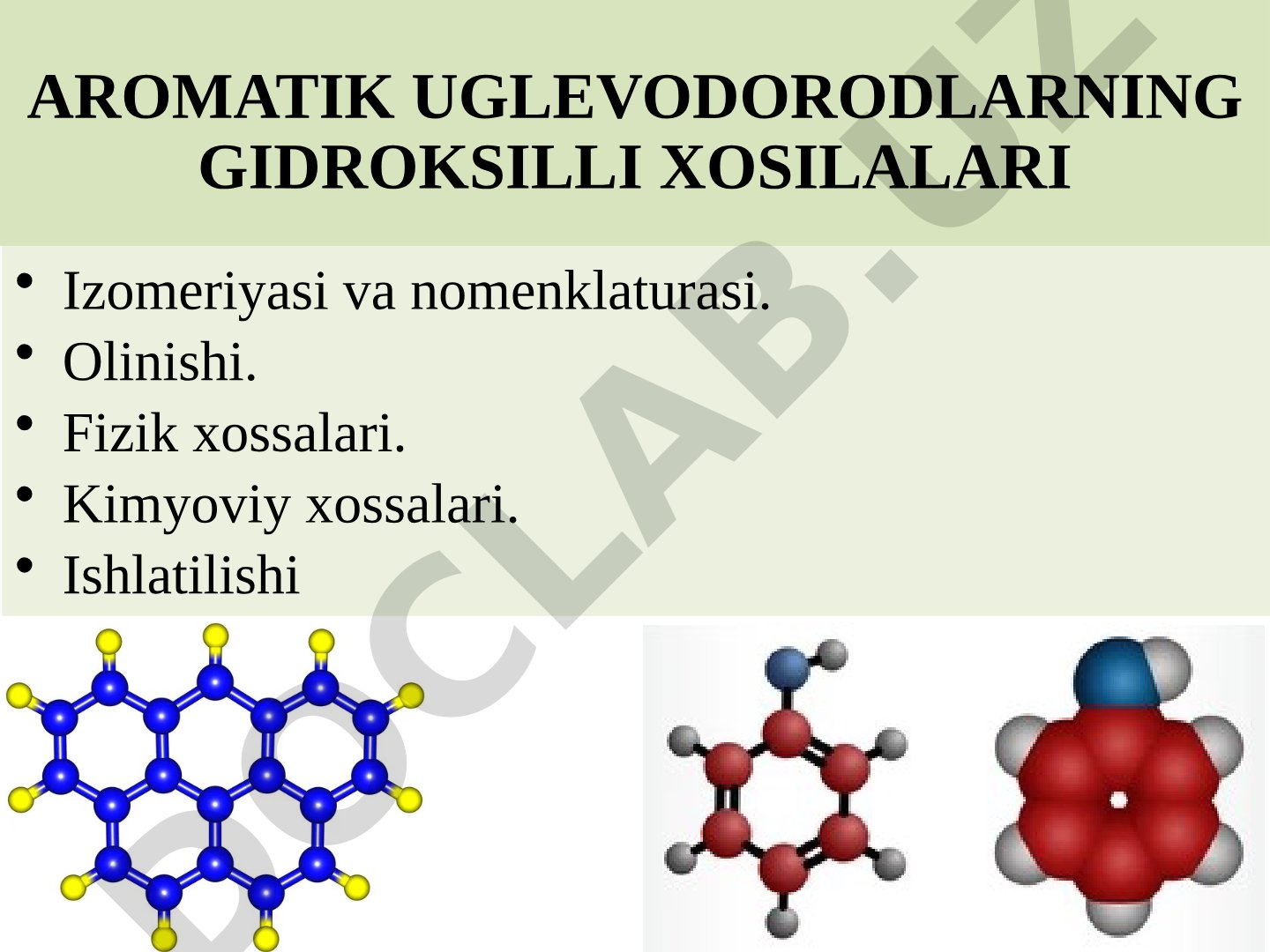 Aromatik uglevodorodlarning gidroksilli xosilalari