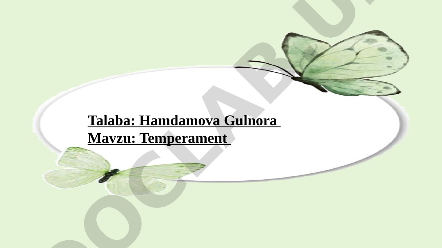 Temperament