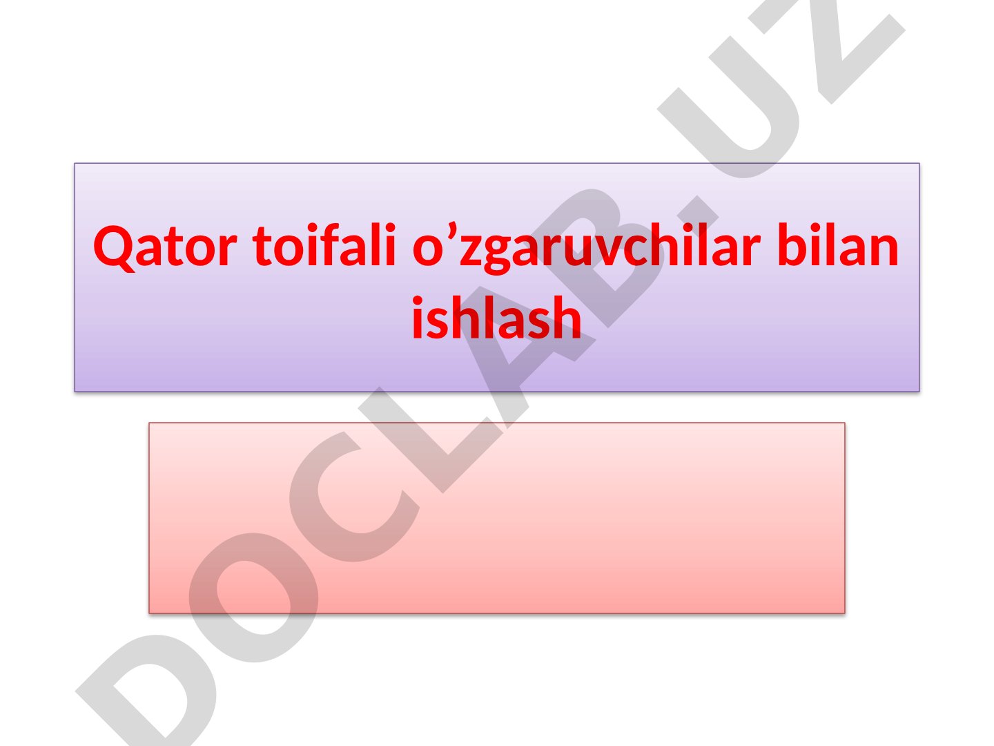 C/C++ tilida qator toifali o'zgaruvchilar bilan ishlash