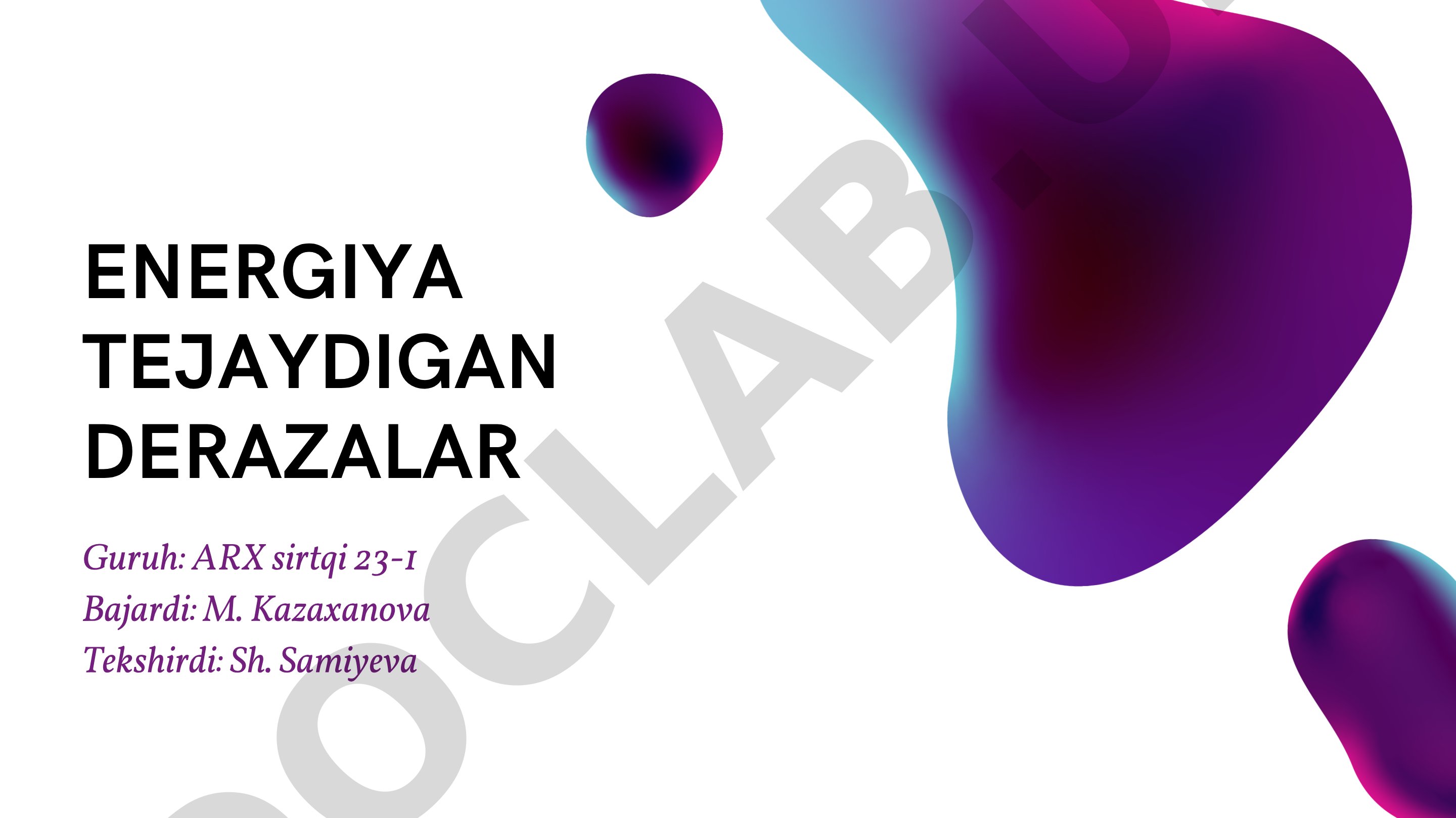 Energiyani tejovchi eshik va derazalar, ularning elementlari va materiallari haqida