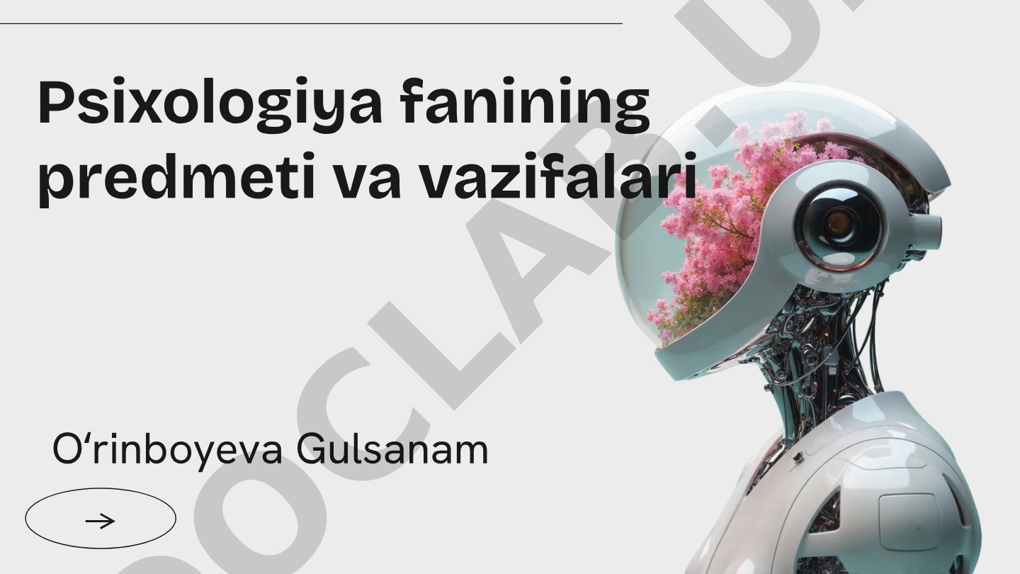 Psixologiya fanining predmeti va vazifalari