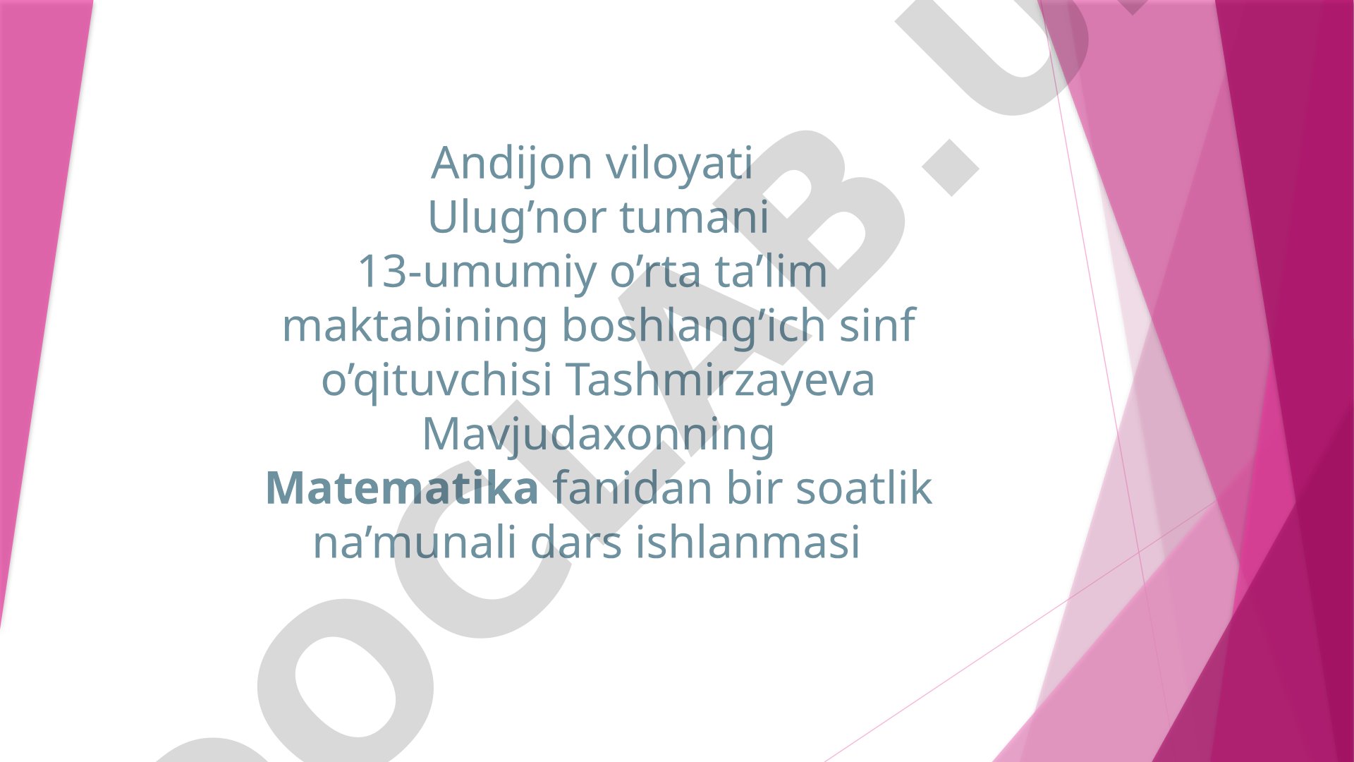 Matematika fanidan 320*3 ko'rinishidagi ifodalarni yechish bo'yicha namunaviy dars