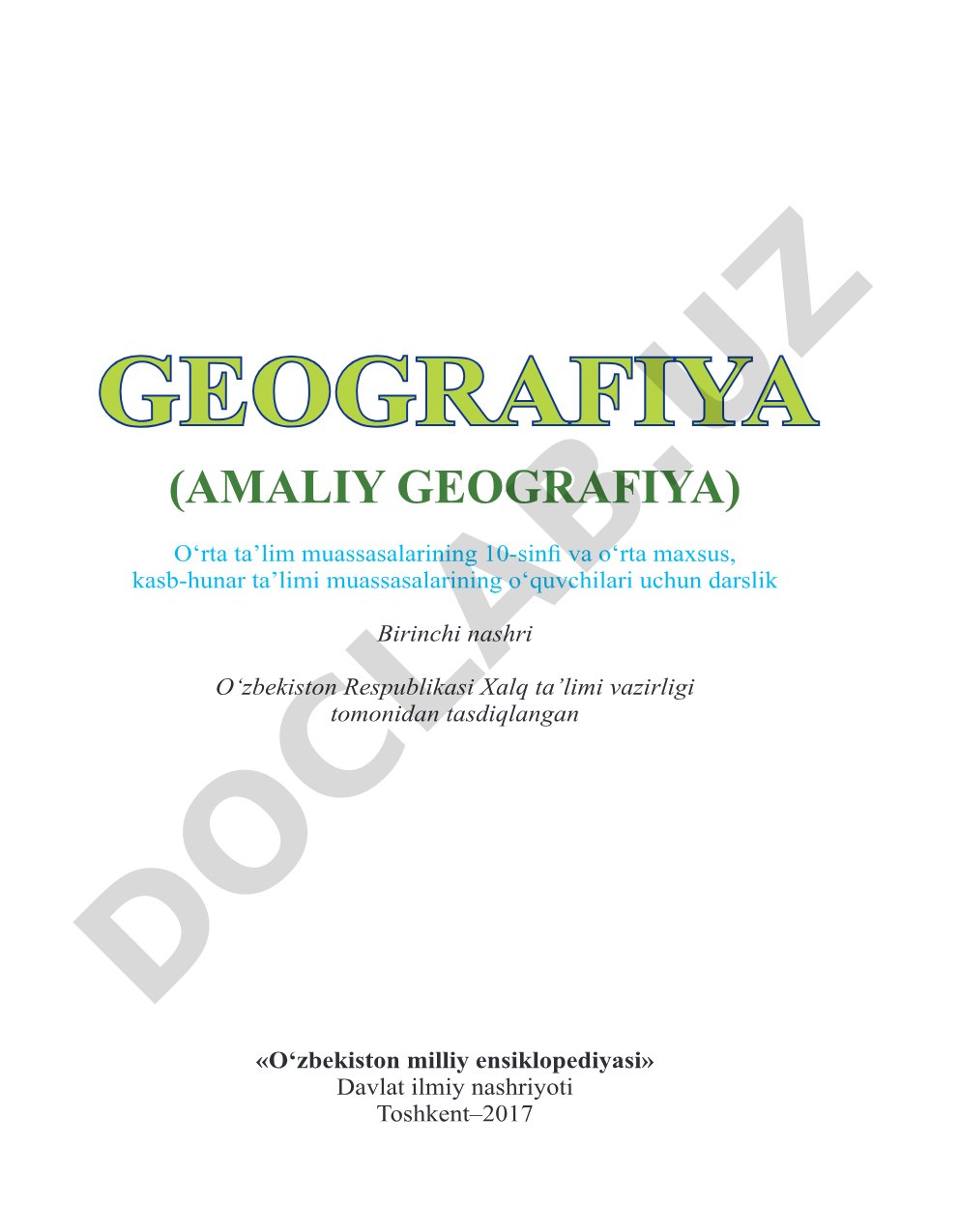 Amaliy geografiya (10-sinf)