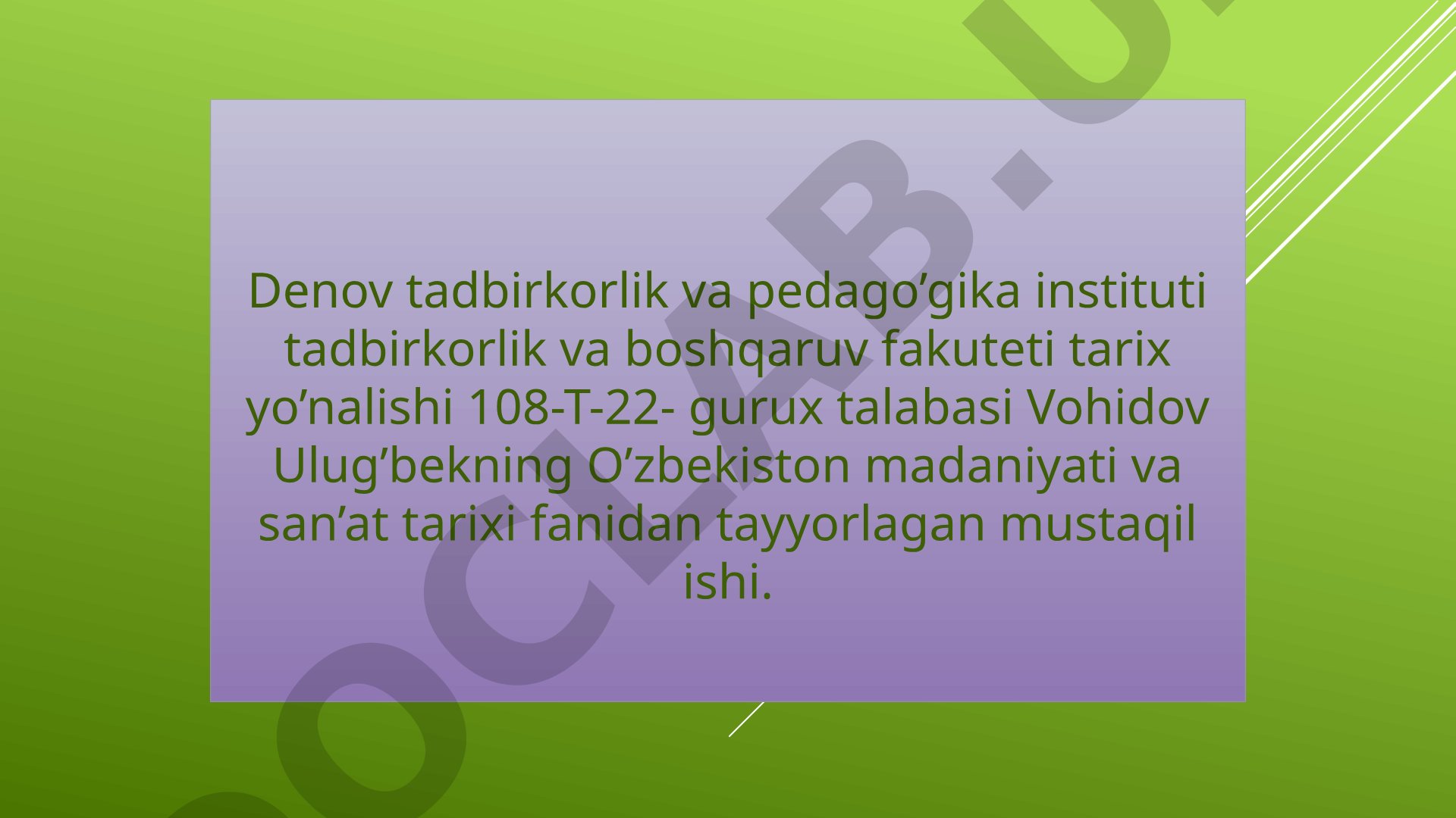 O‘zbekiston rassomchiligida yangi avlod ijotkorlari
