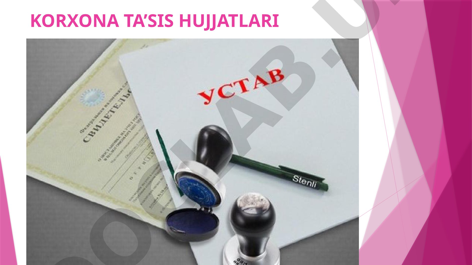 Korxona ta'sis hujjatlari