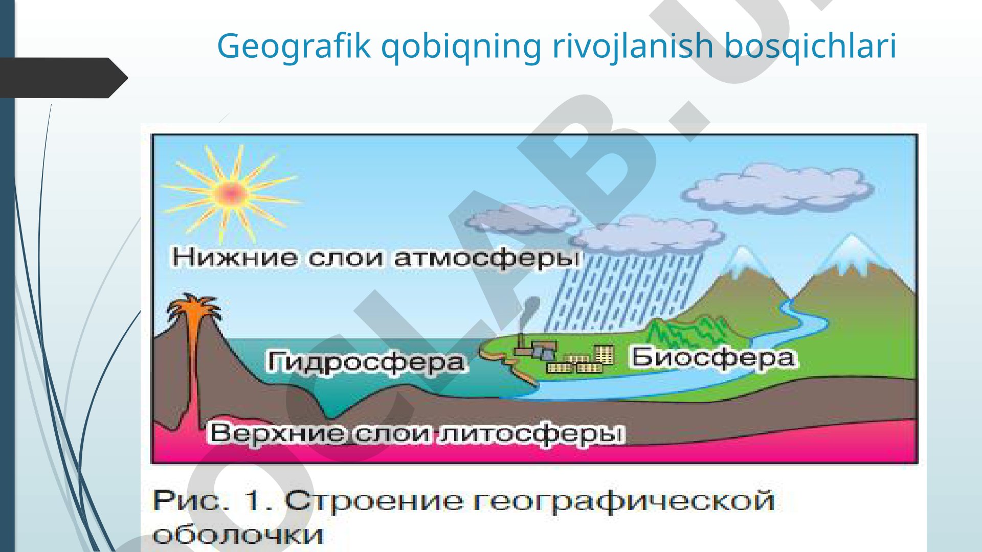Geografik qobiqning rivojlanish bosqichlari