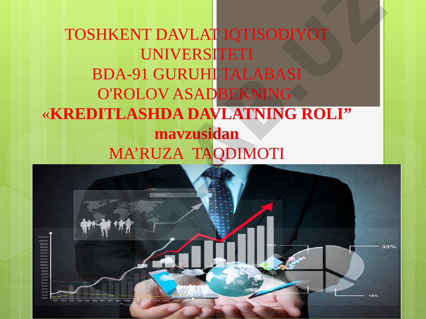 Kreditlashda davlatning roli
