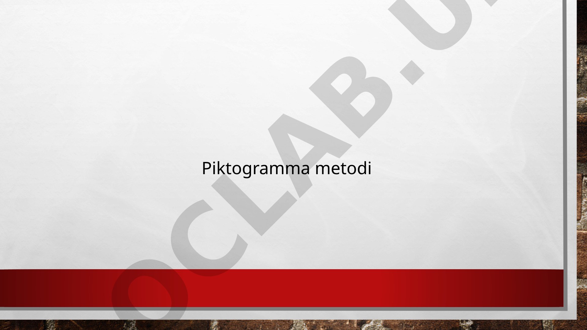 Piktogramma metodi orqali xotiraning bevosita esda olib qolish xususiyatlarini o‘rganish