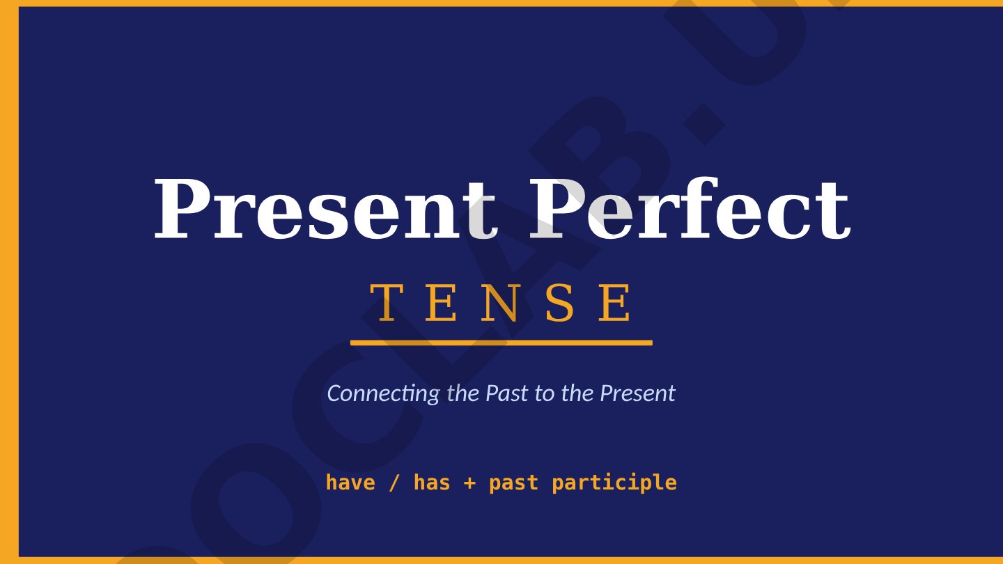Present Perfect Tense