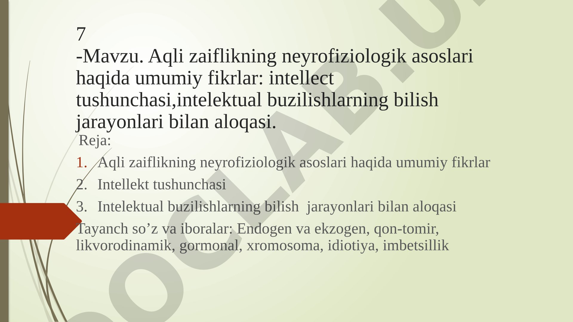 Aqli zaiflikning neyrofiziologik asoslari