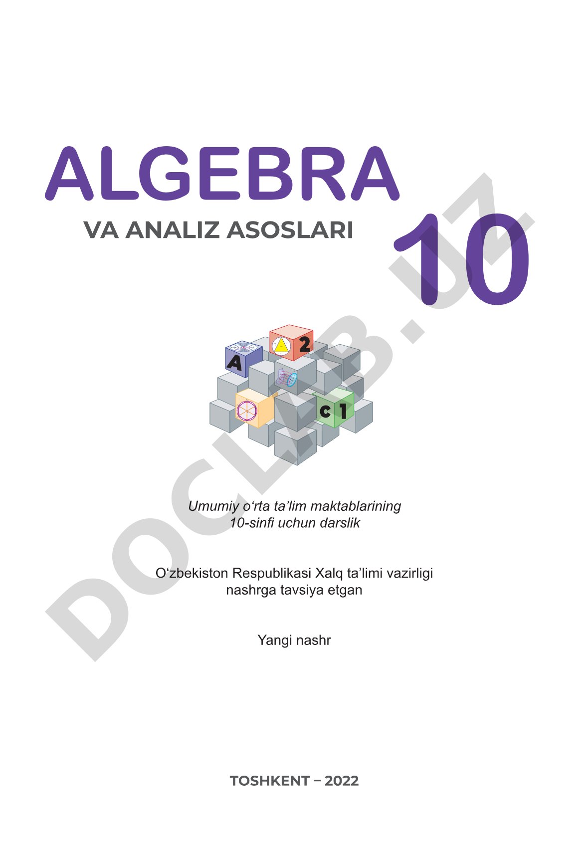 10-sinf Algebra va analiz asoslari