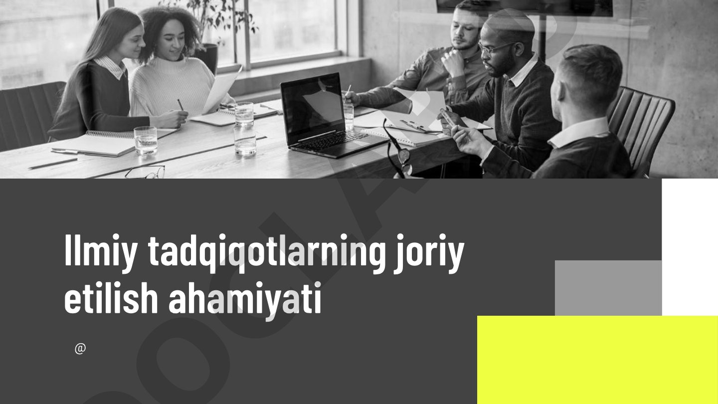 Ilmiy tadqiqotlarning joriy etilish ahamiyati