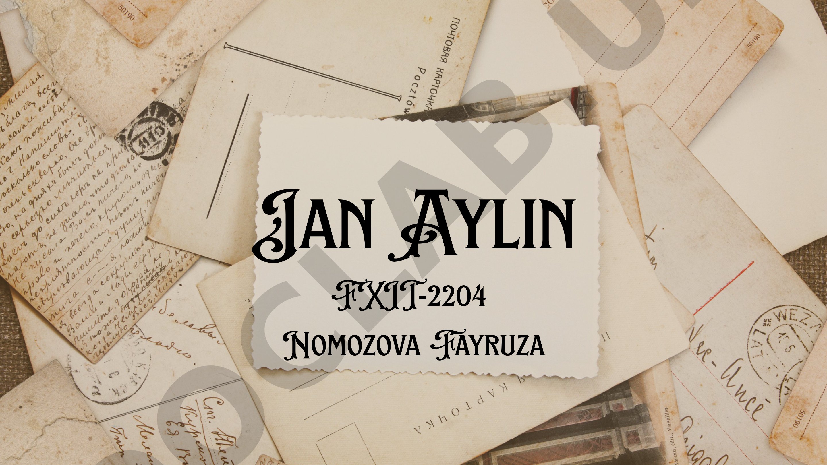 Jan Aylin Zhang Ailing