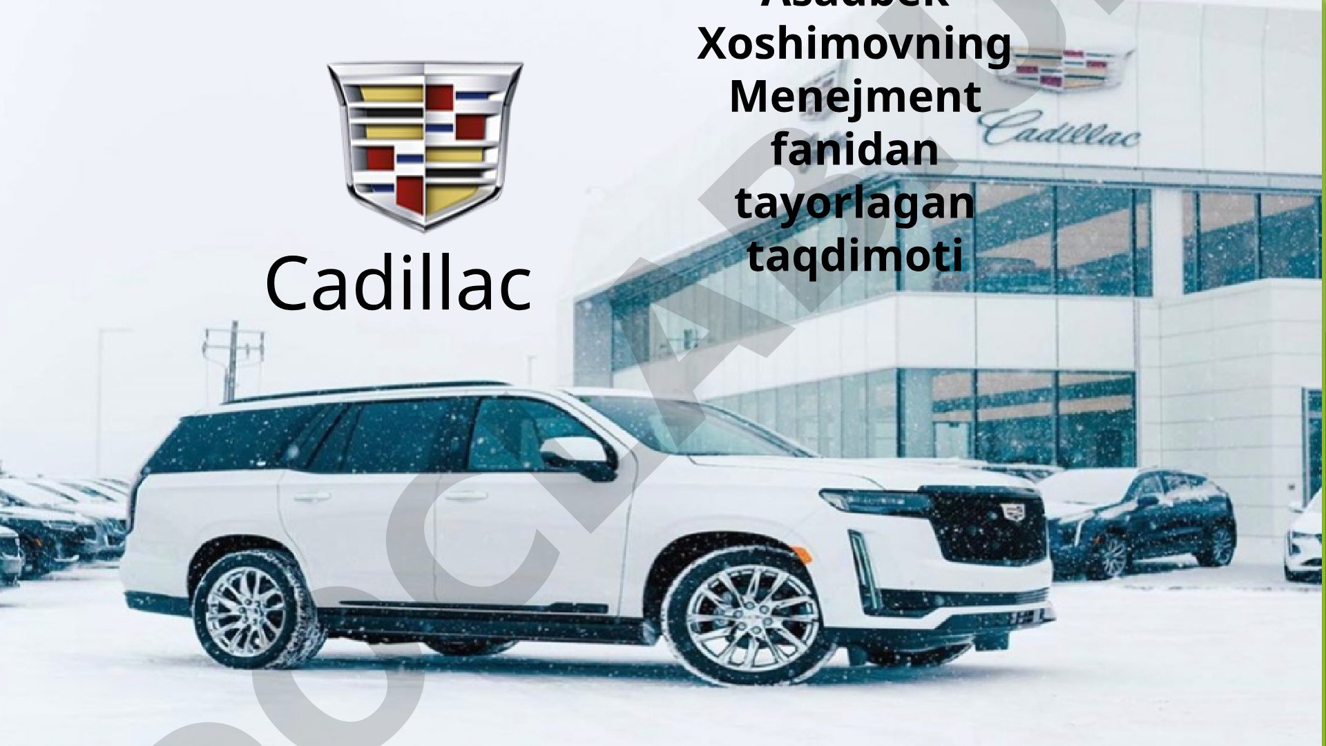 Cadillac brendi tarixi, asoschilari va General Motors tomonidan sotib olinishi haqida