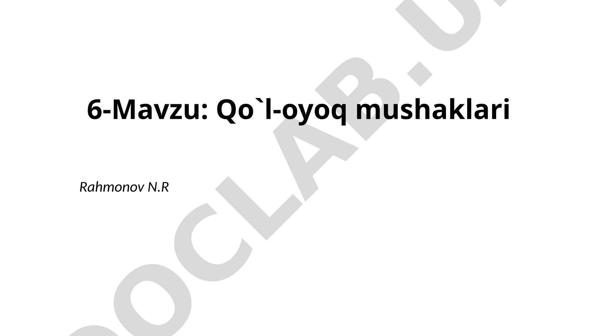 Qo'l-oyoq mushaklari