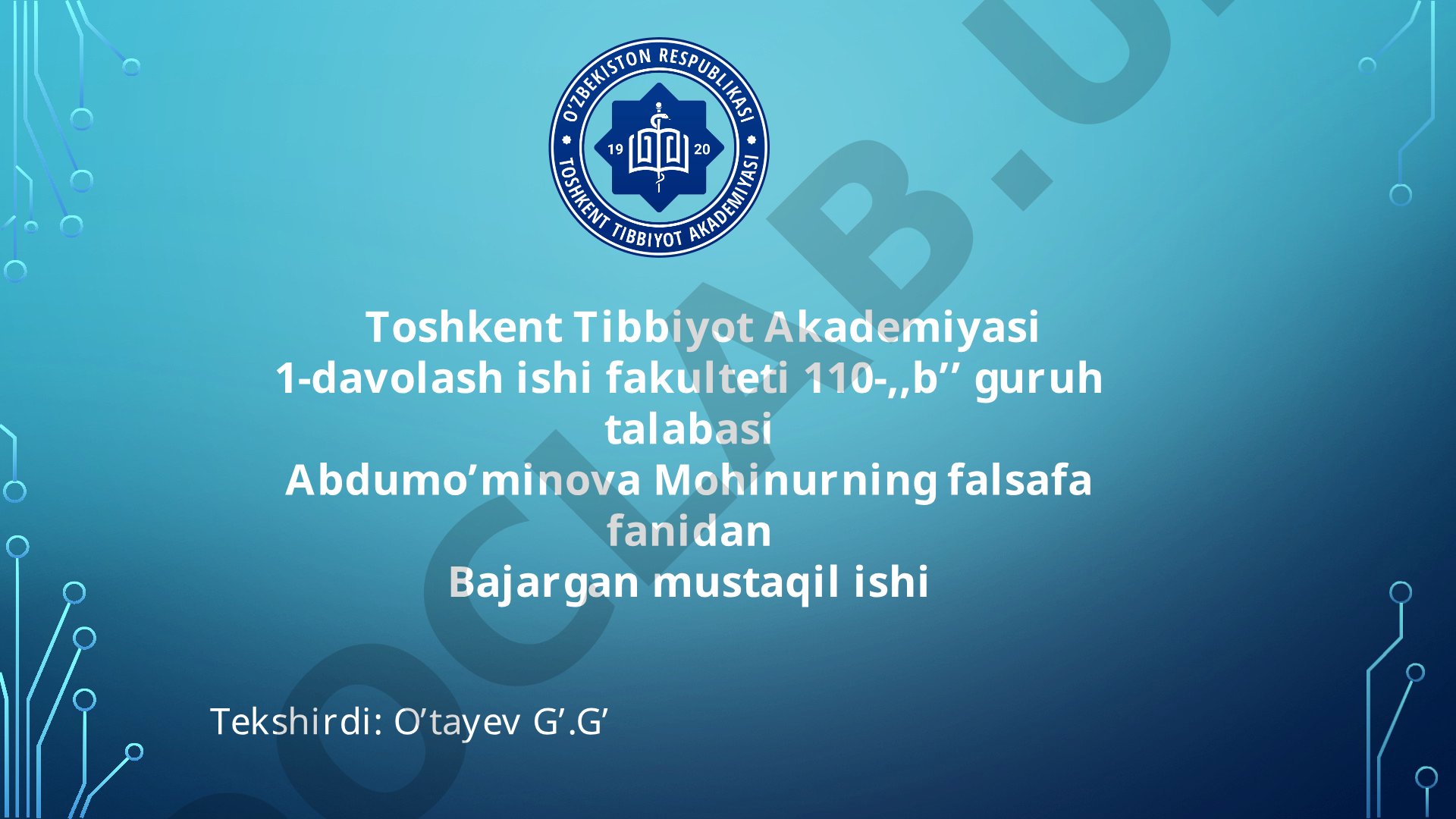 Hozirgi zamon demografiyasining falsafiy tahlili