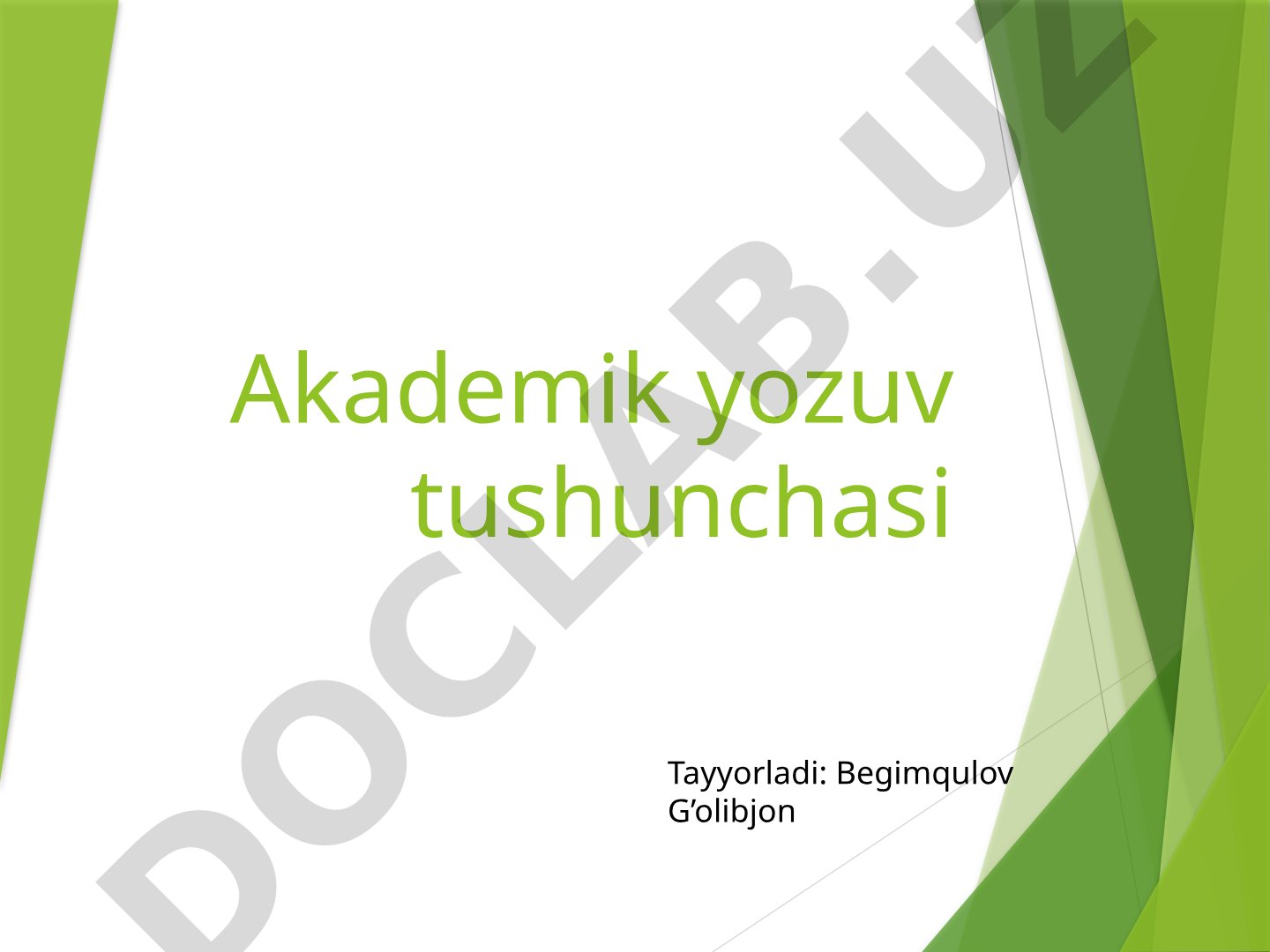 Akademik yozuv tushunchasi