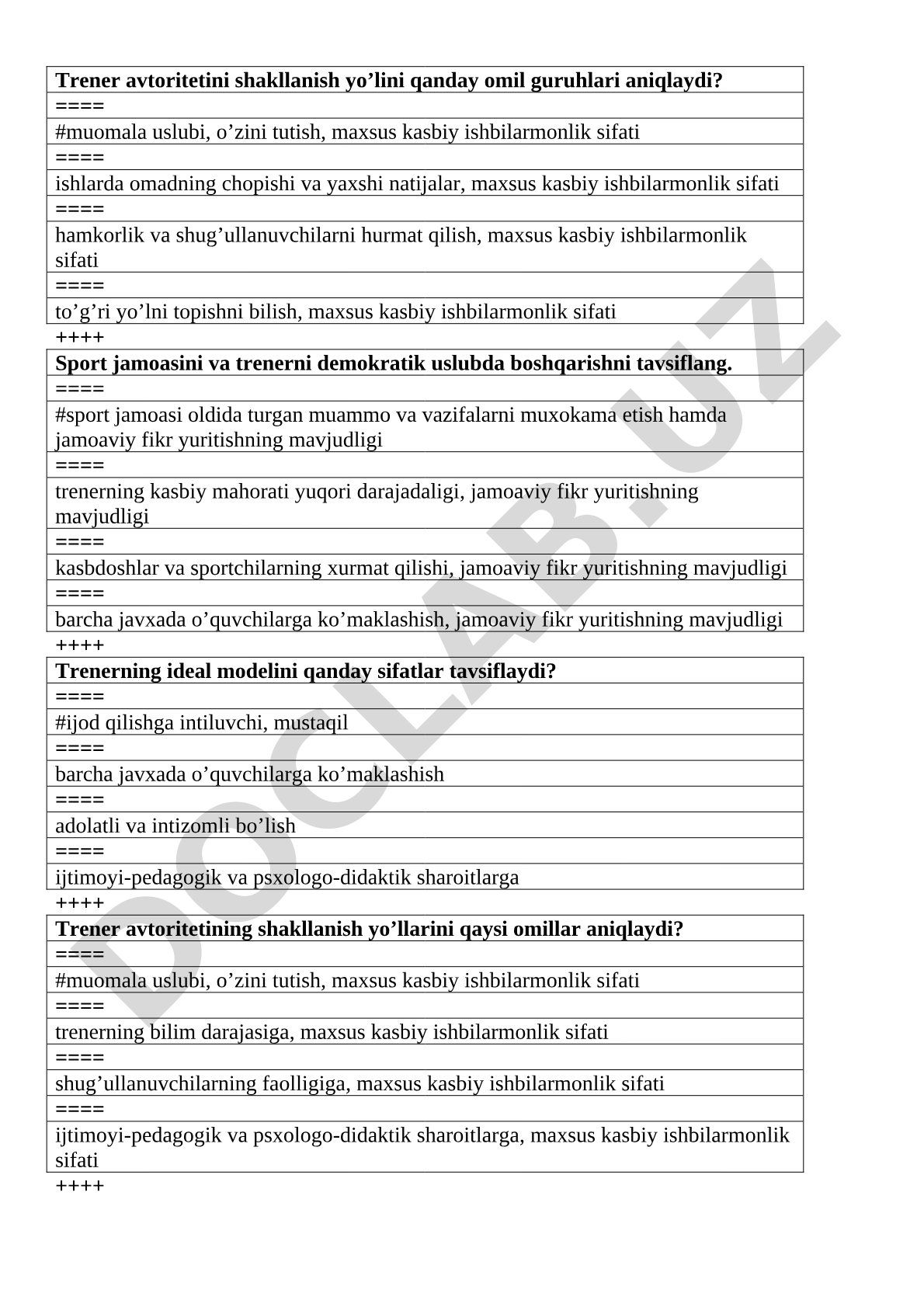 Trener avtoriteti va sport jamoasini boshqarish