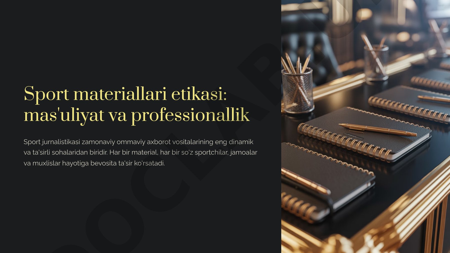 Sport materiallari etikasi: mas'uliyat va professionallik