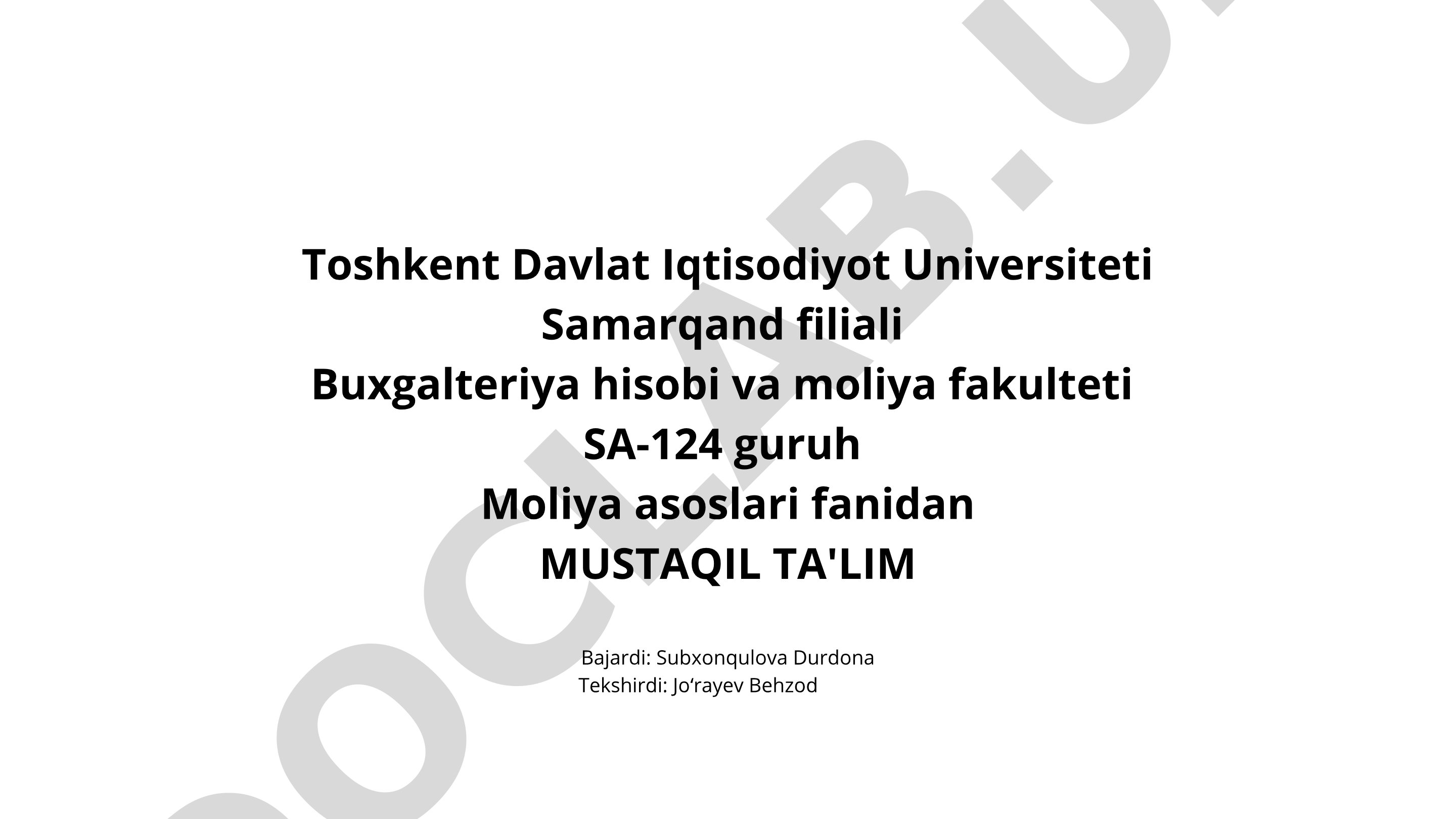 Qimmatli qog'ozlar portfelini boshqarish