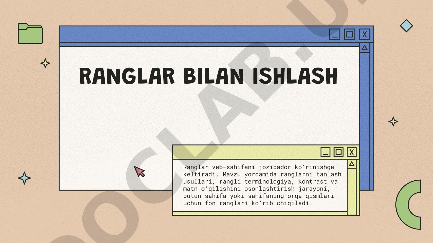 Ranglar bilan ishlash