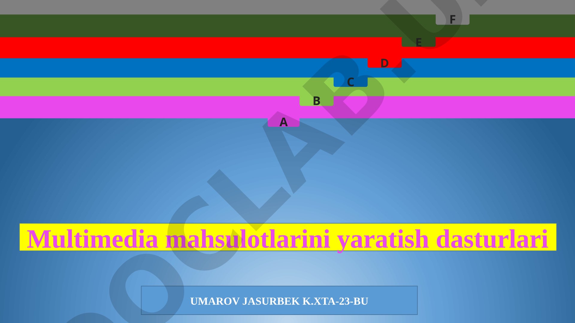 Multimedia mahsulotlarini yaratish dasturlari