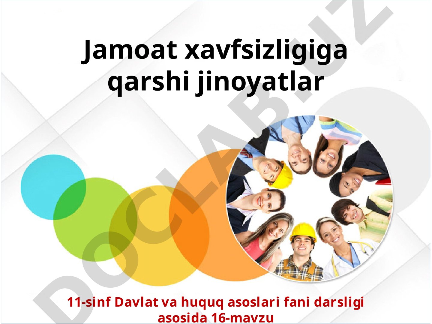 Jamoat xavfsizligiga qarshi jinoyatlar