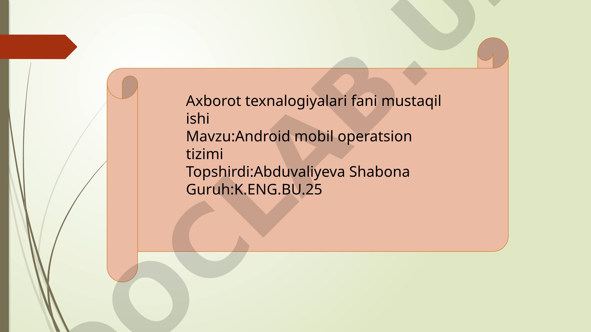 Android mobil operatsion tizimi