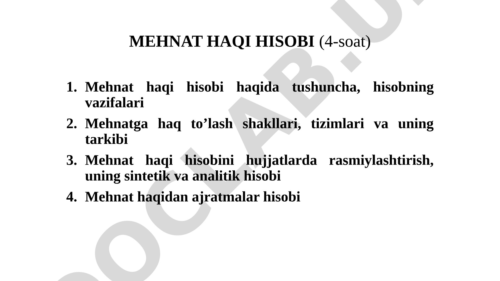 Mehnat haqi hisobi