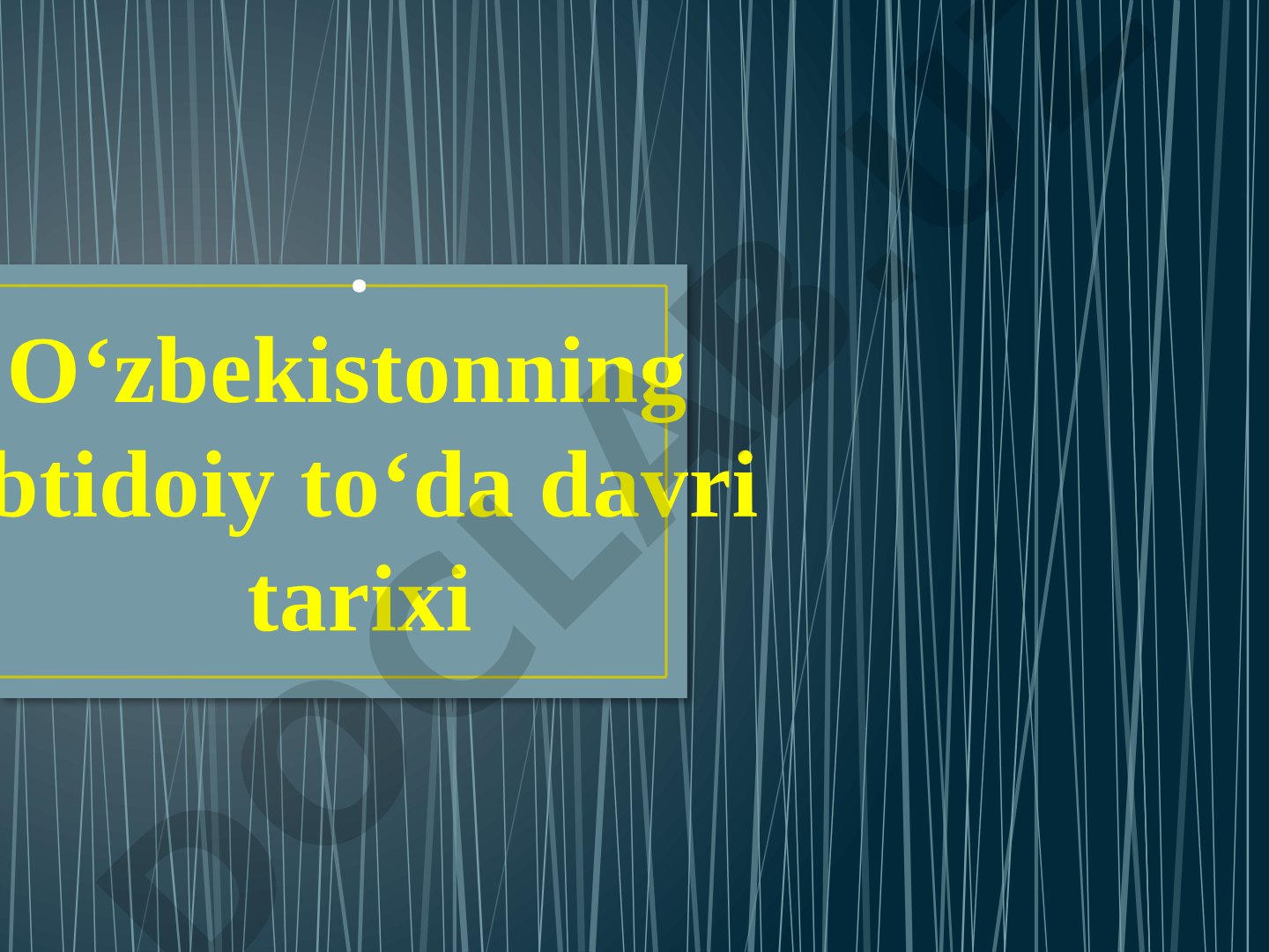 O‘zbekistonning ibtidoiy to‘da davri tarixi
