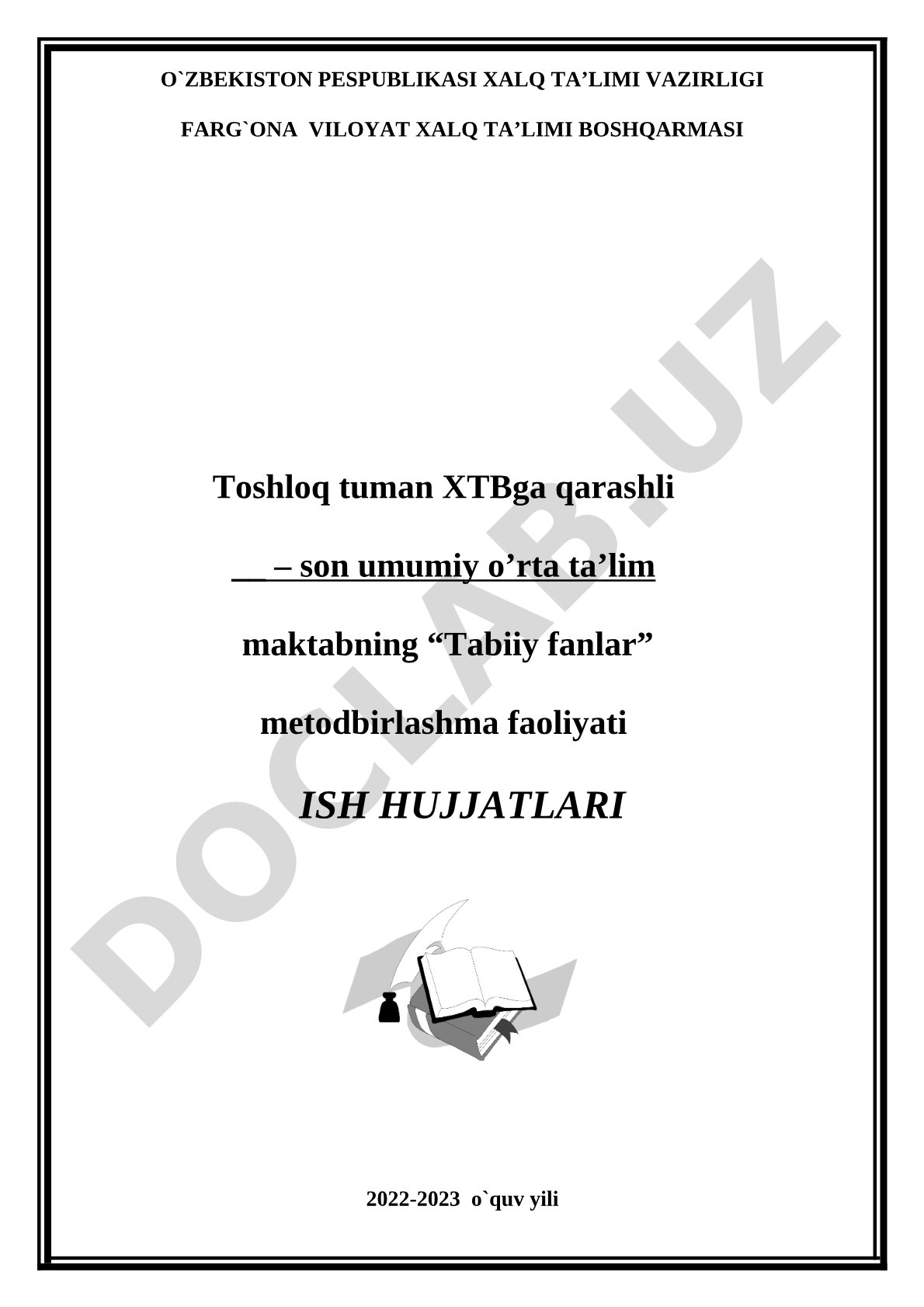 Umumiy o'rta ta'lim maktabining Metodbirlashmalari to'g'risidagi Nizom