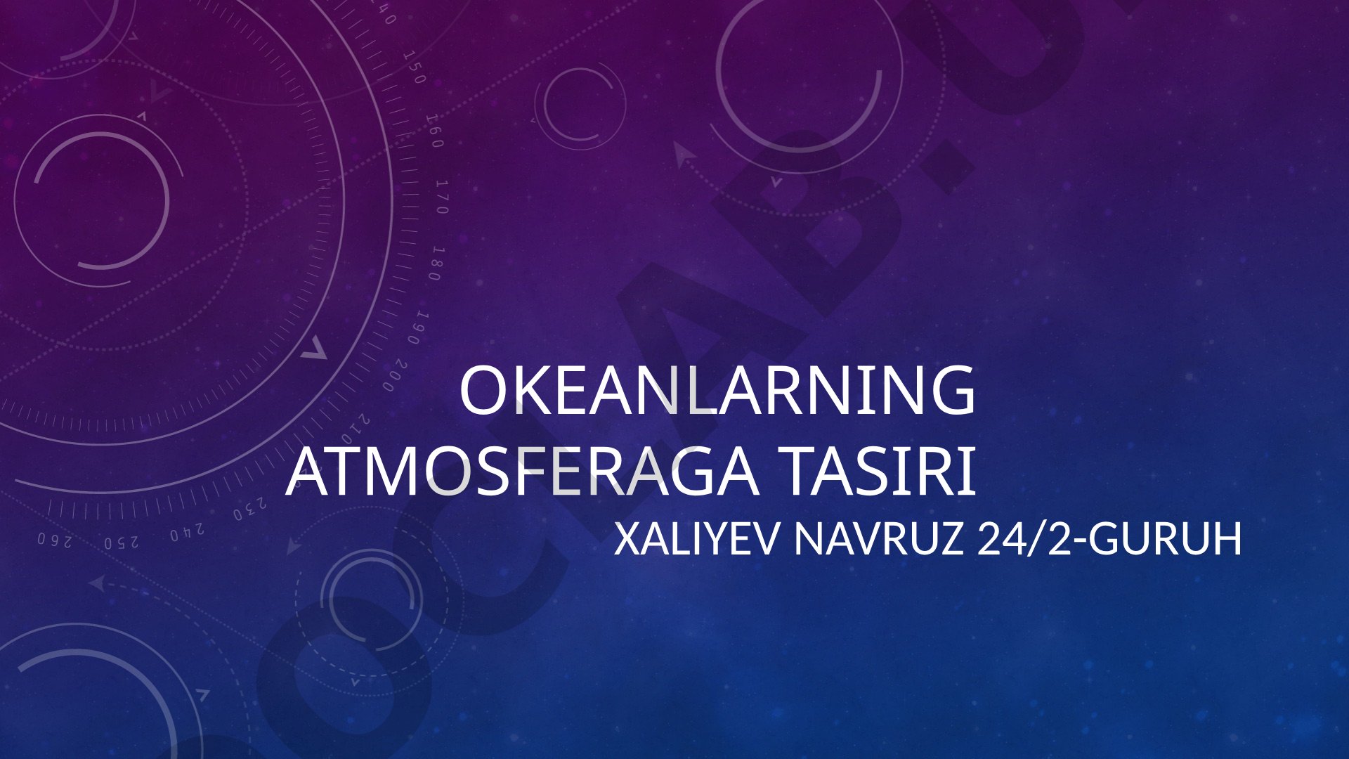 Okeanlarning Atmosferaga tasiri
