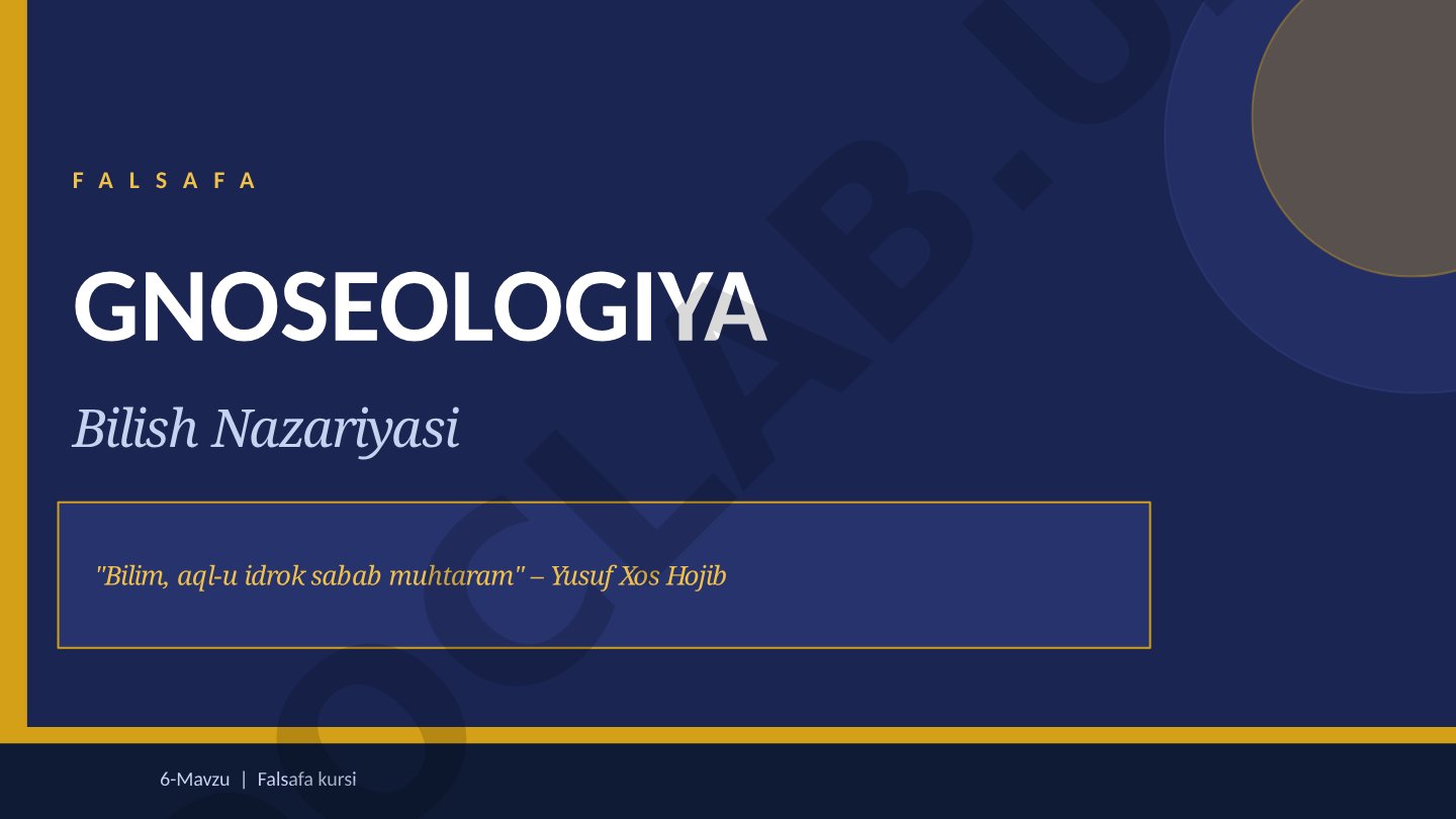 Gnoseologiya (bilish nazariyasi)