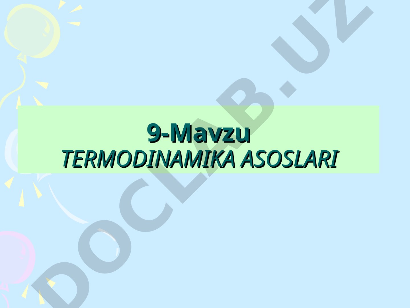 Termodinamika asoslari: qaytar va qaytmas jarayonlar, issiqlik sig‘imi, Karno sikli