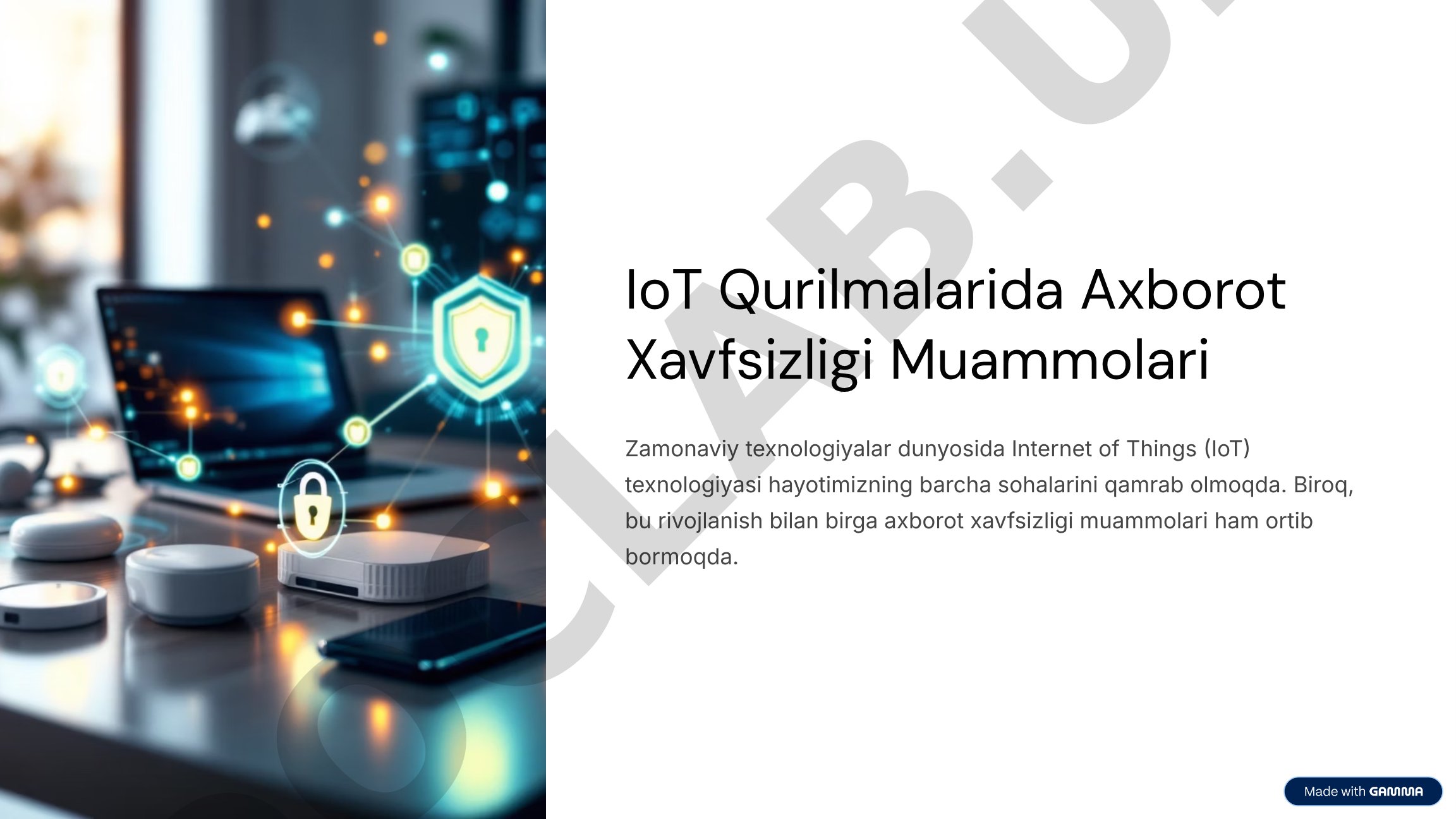 IoT Qurilmalarida Axborot Xavfsizligi Muammolari